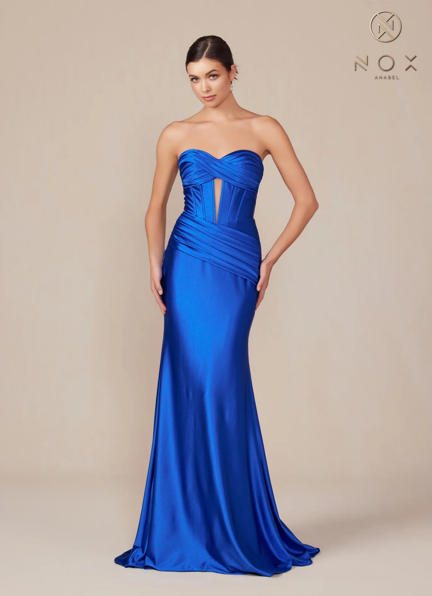 Nox Anabel T1500 Long Formal Corset Dress Cut Out Strapless Prom Evening Gown Sweetheart - Image 14