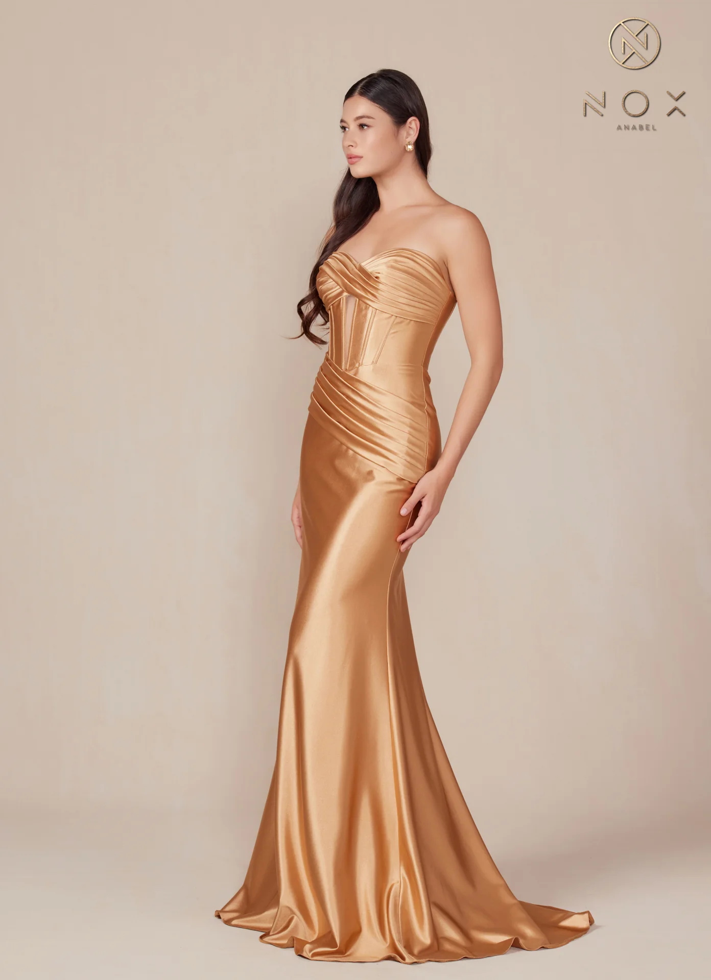 Nox Anabel T1500 Long Formal Corset Dress Cut Out Strapless Prom Evening Gown Sweetheart - Image 17
