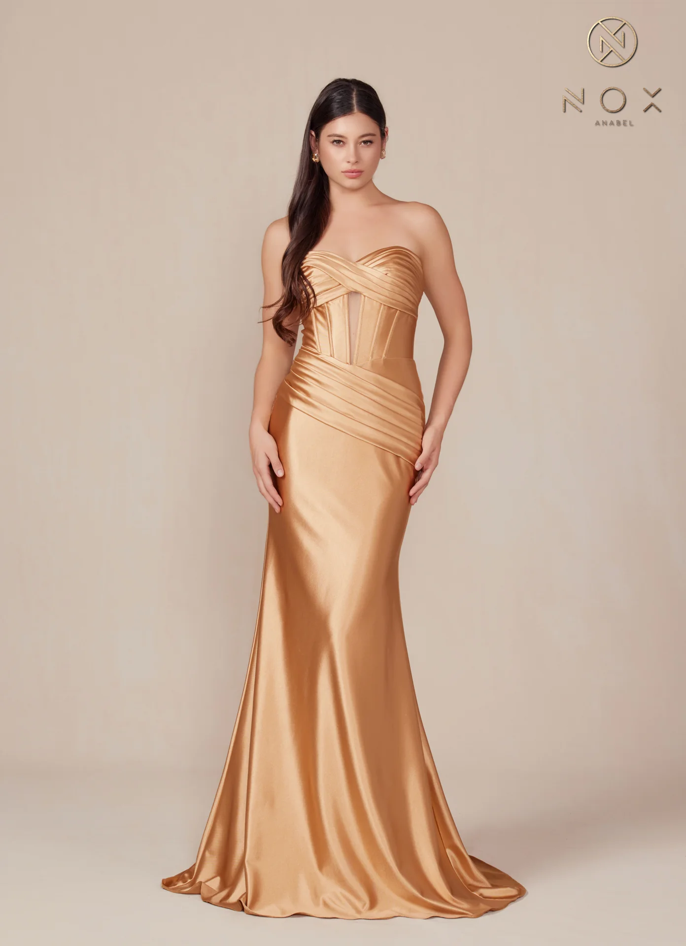 Nox Anabel T1500 Long Formal Corset Dress Cut Out Strapless Prom Evening Gown Sweetheart - Image 18