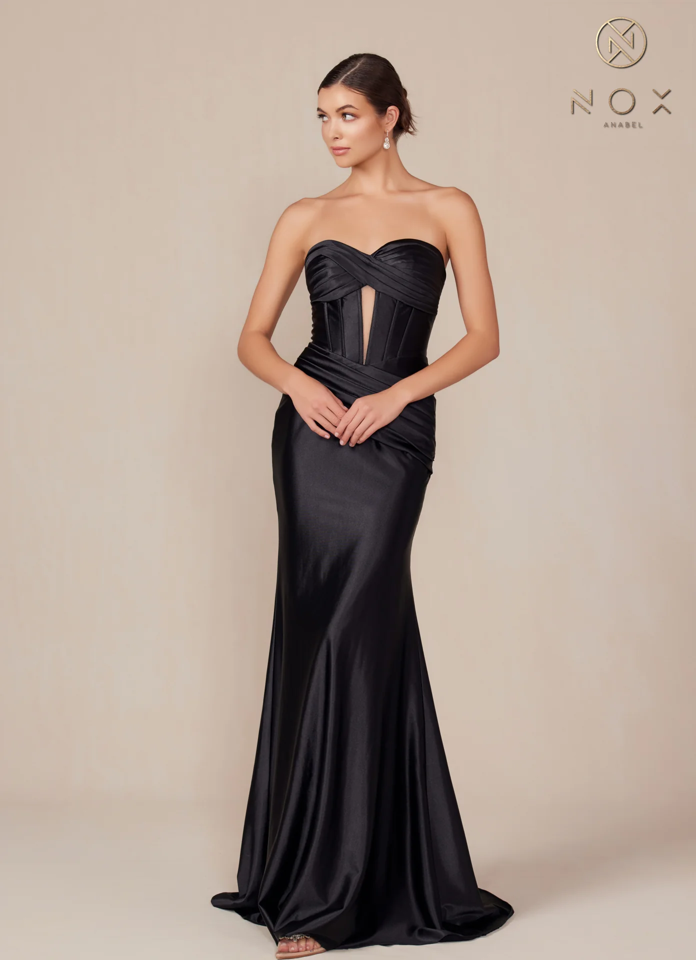 Nox Anabel T1500 Long Formal Corset Dress Cut Out Strapless Prom Evening Gown Sweetheart - Image 21