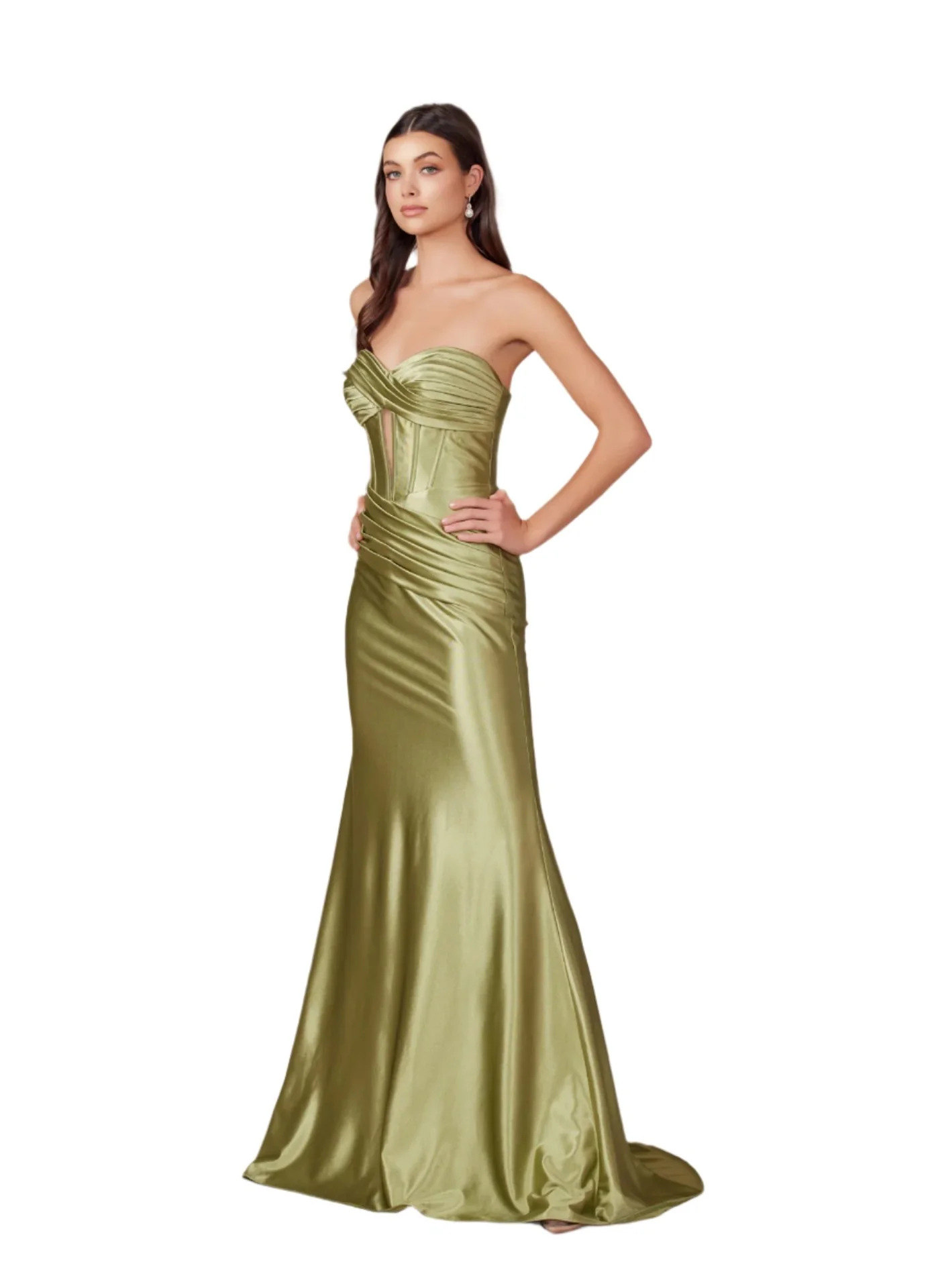 Nox Anabel T1500 Long Formal Corset Dress Cut Out Strapless Prom Evening Gown Sweetheart - Image 6