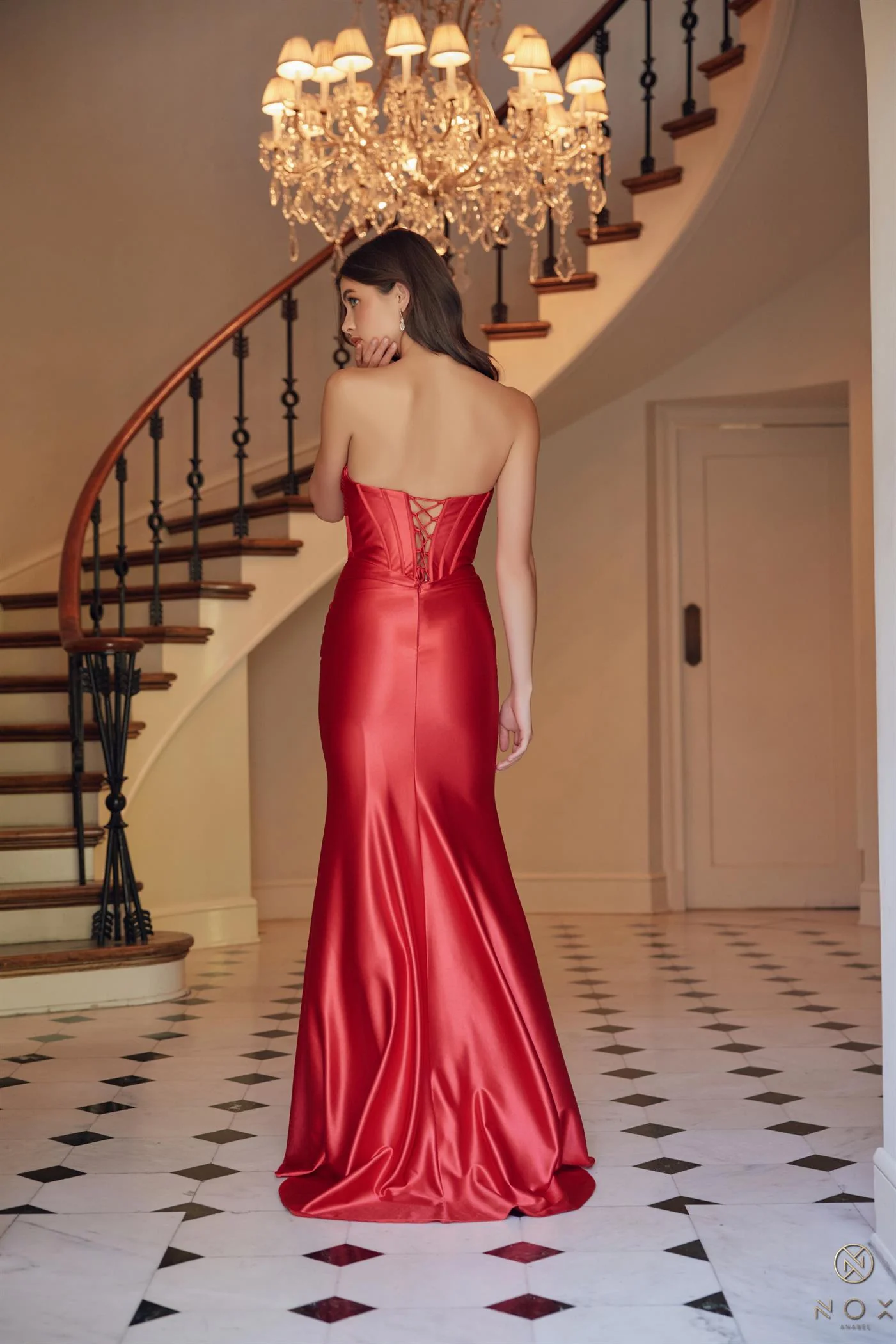 Nox Anabel T1500 Long Formal Corset Dress Cut Out Strapless Prom Evening Gown Sweetheart - Image 7
