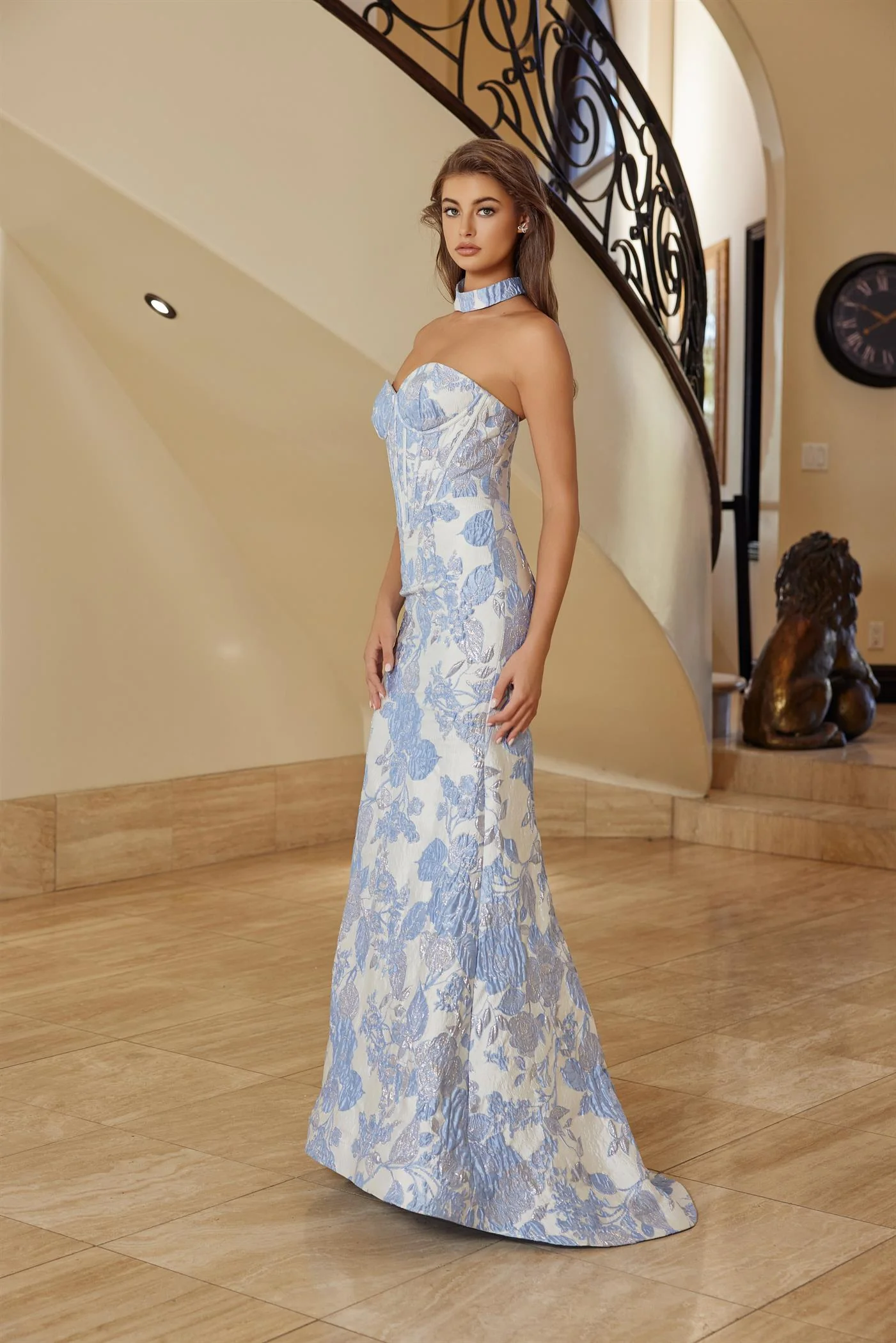 Nox Anabel T1922 Strapless Corset Sheath Prom Dress - Image 5