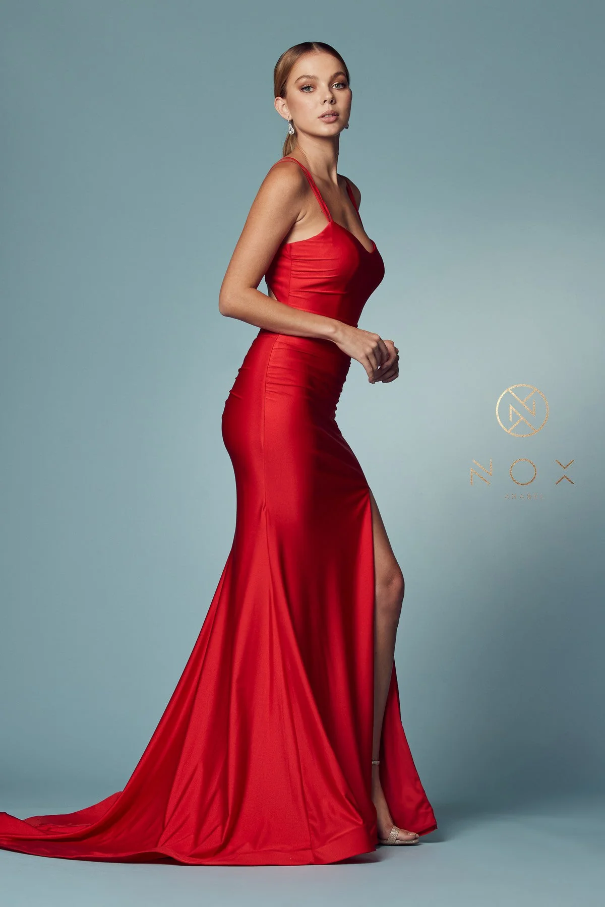 Nox Anabel T481 Size 12 Iris Prom Dress Backless Corset Slit - Image 20