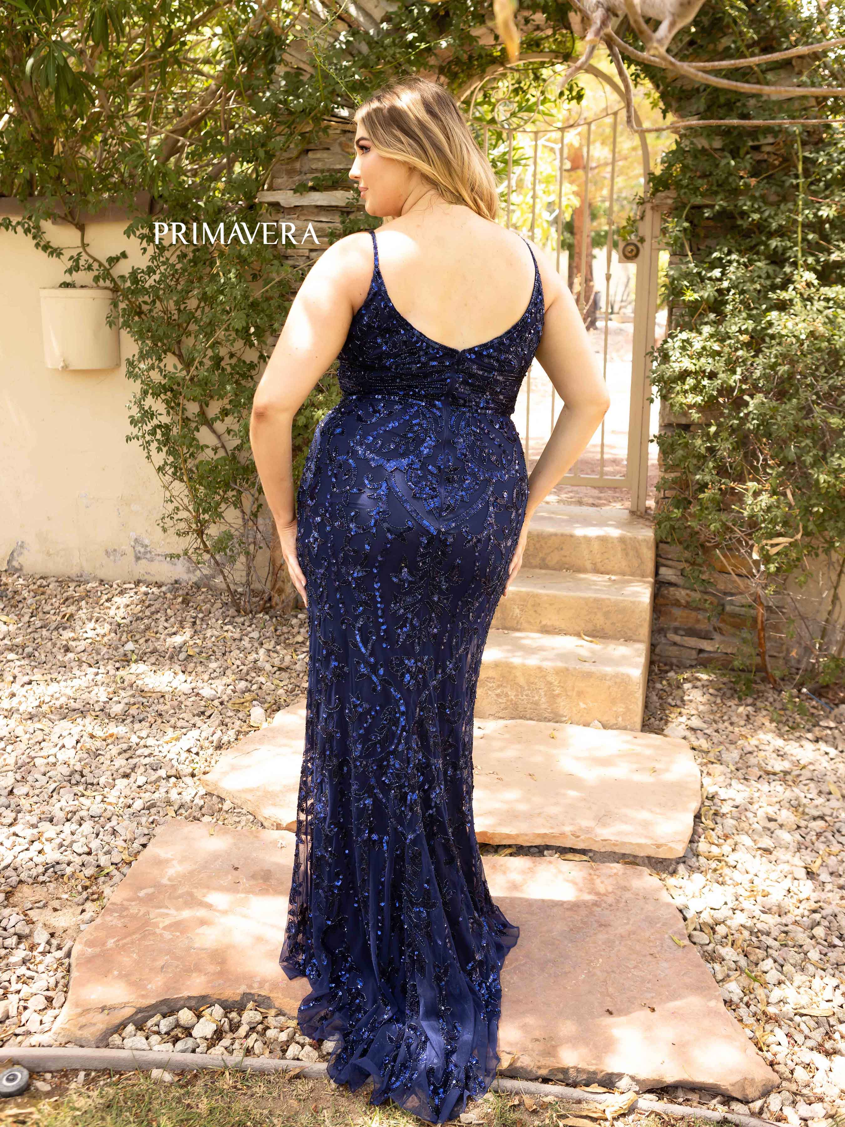 Primavera Couture 14001 Curvy Dress Size 16 Mint Sequin Prom Dress - Image 9