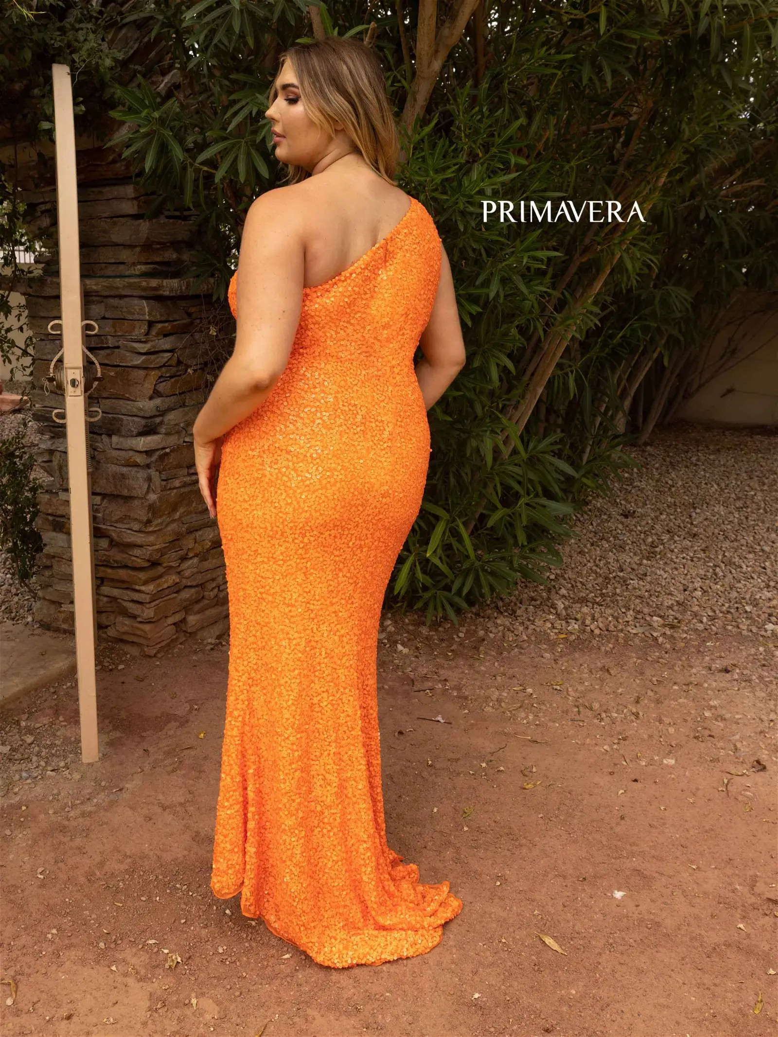 Primavera Couture 14004 Long Fitted One Shoulder Sequin Plus Size Prom Dress Formal Gown - Image 10