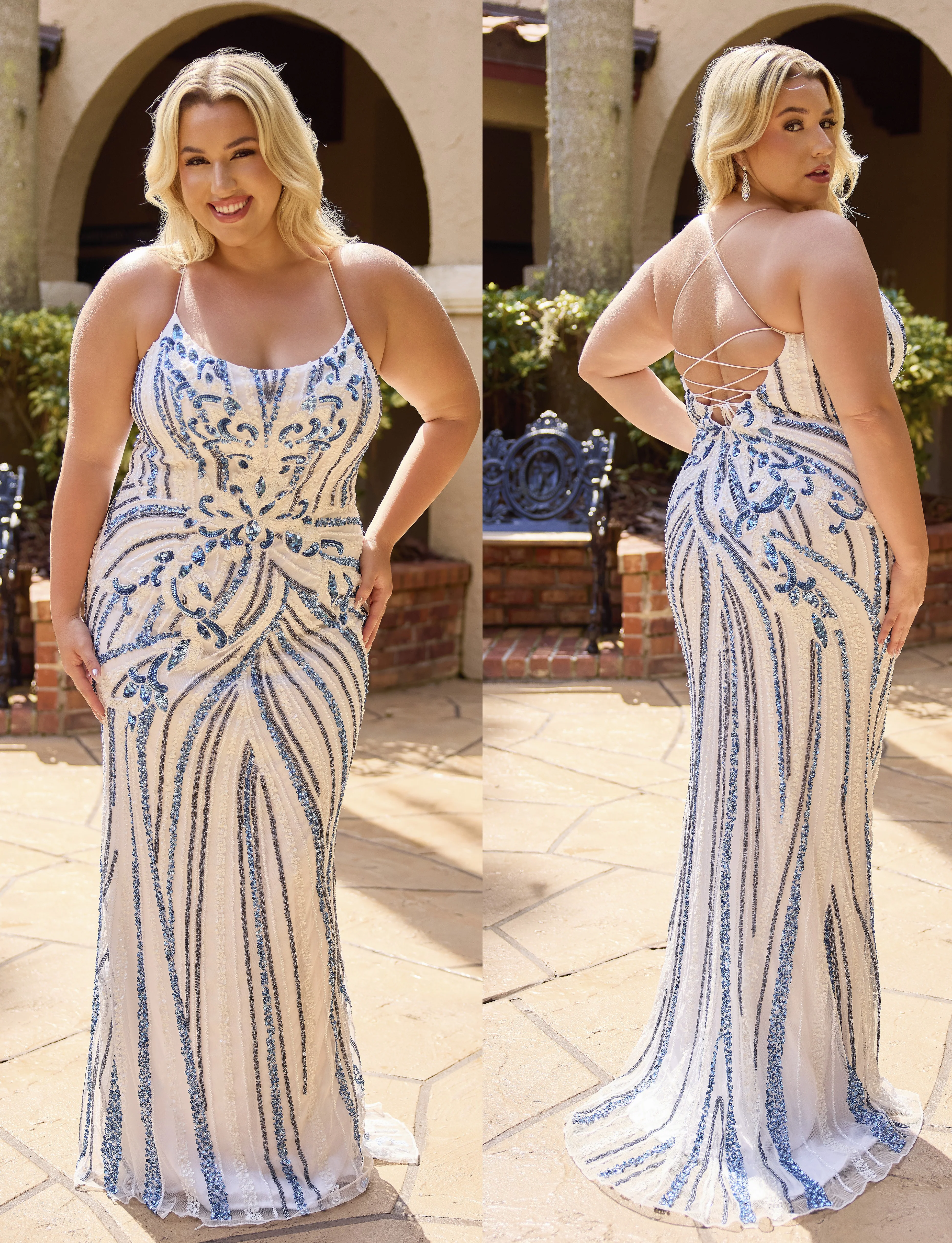 Primavera Couture 14101 Curvy Prom Dress Plus Size Formal - Image 6