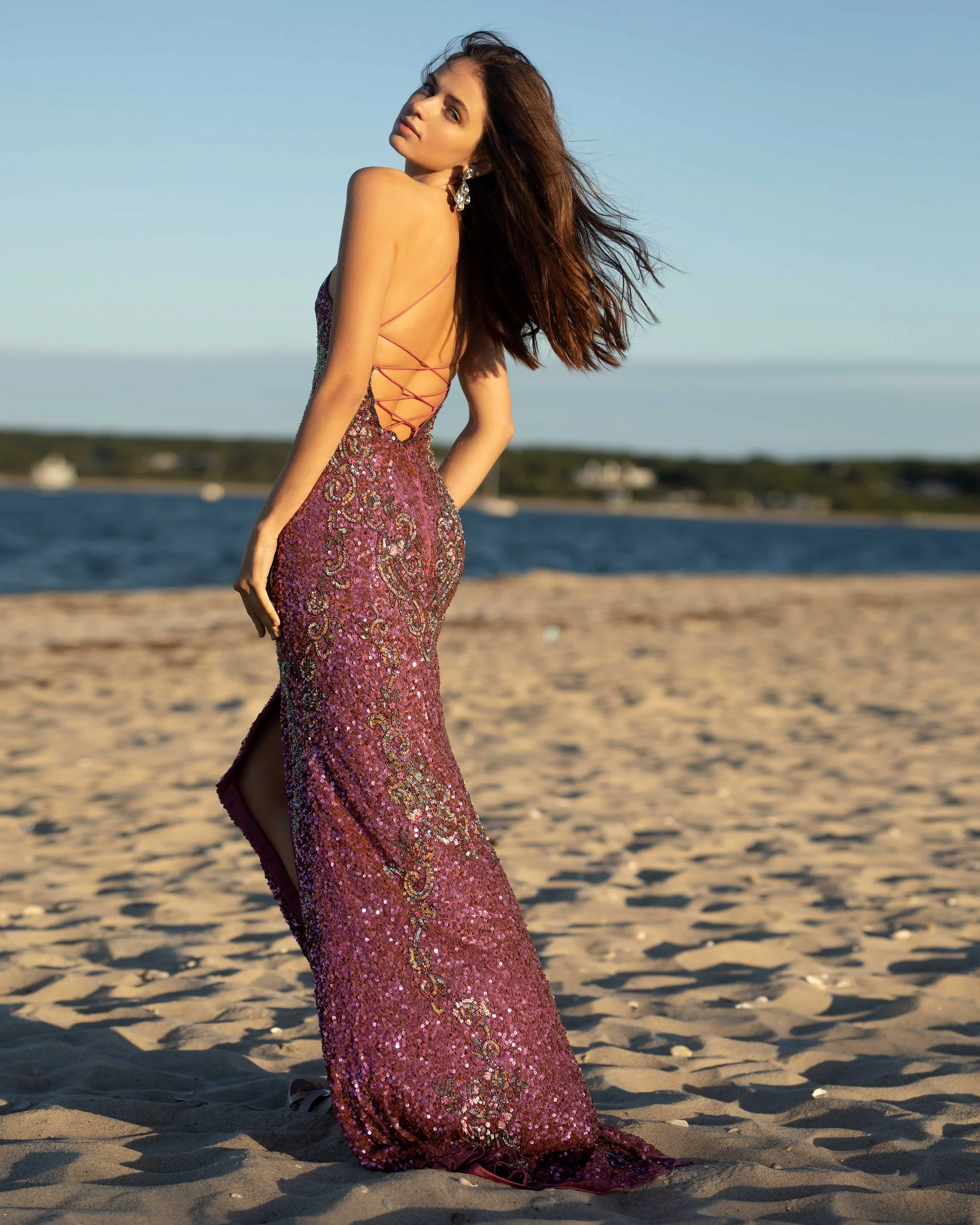 Primavera Couture 3211 Neon Pink Size 10 Sequin Prom Dress Pageant Gown Evening Formal Wear Side Slit - Image 37