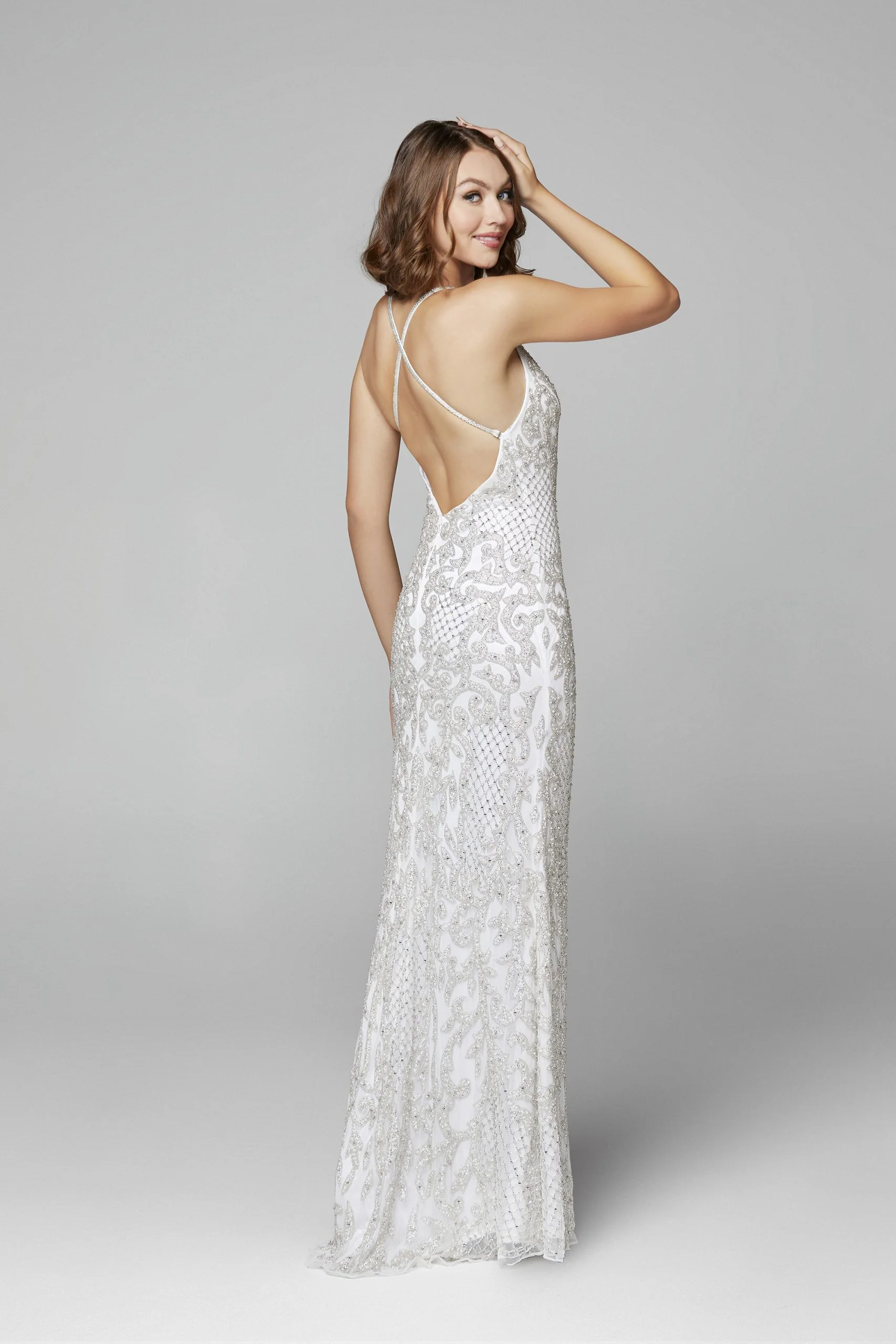 Primavera Couture 3214 size 6 beaded prom dress Lilac side slit long formal evening gown - Image 49