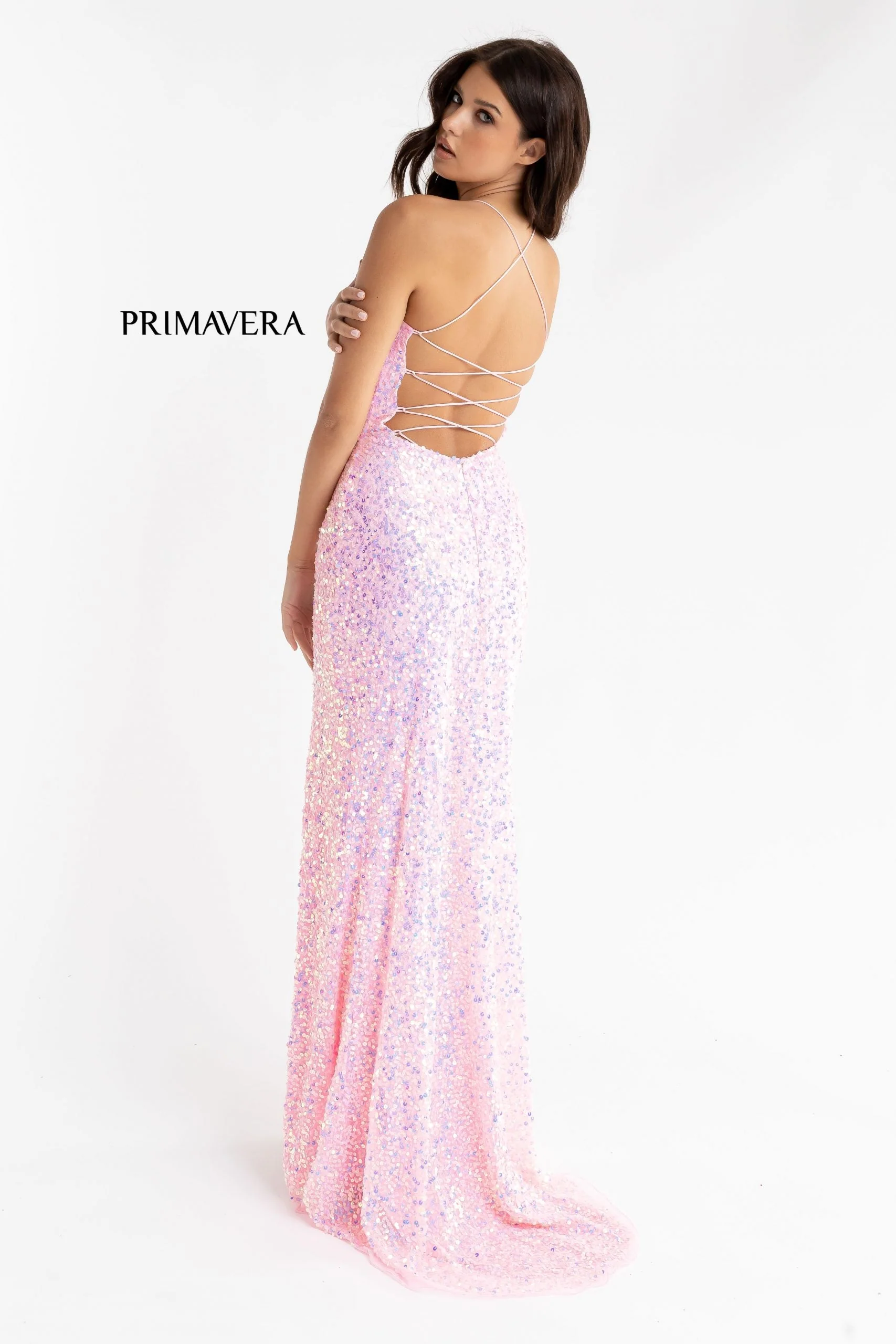 Primavera Couture 3290 Size 2,6,8 Lilac Prom Dress Sequins Backless - Image 110