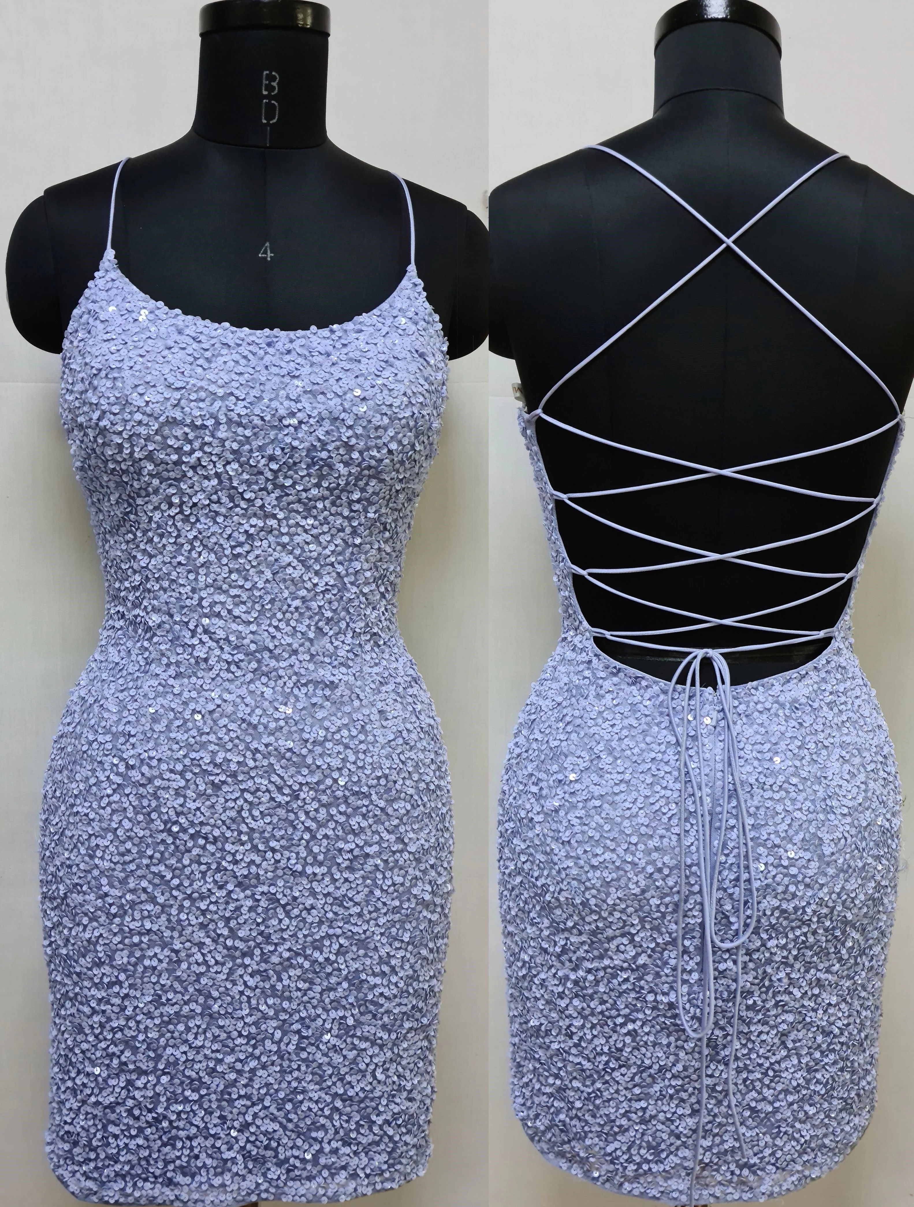 Primavera Couture 3351 Size 0, 6, 12 Yellow Cocktail Dress Short Fitted Sequin Backless Homecoming Dress - Image 51