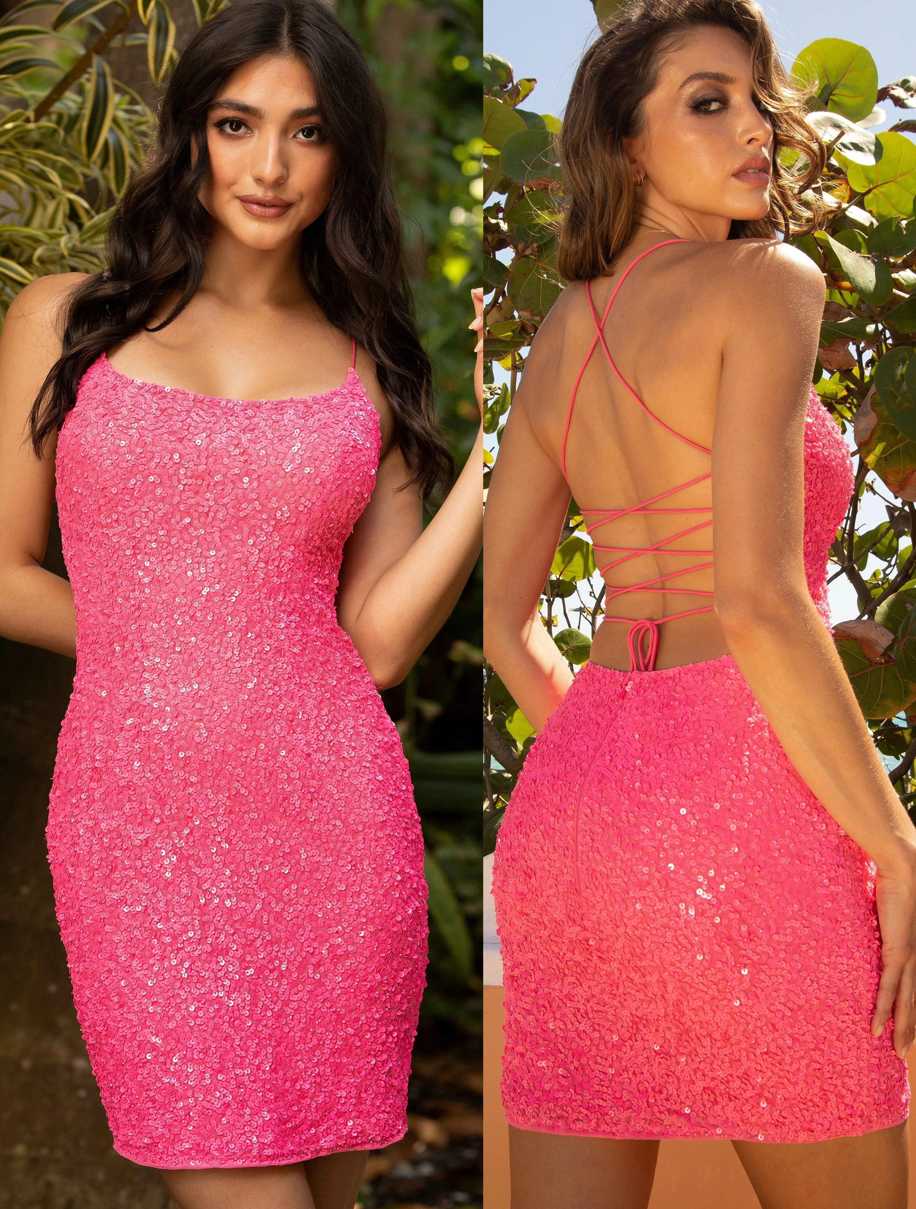 Primavera Couture 3351 Size 2, 12 Gold Cocktail Dress  Short Fitted Sequin Backless Homecoming Dress - Image 64