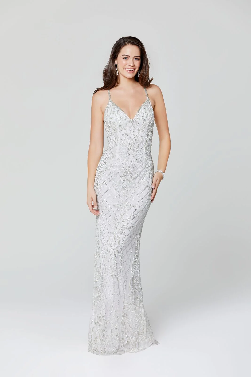 Primavera Couture 3428 Size 8 Powder Blue Beaded prom dress Evening Gown - Image 6