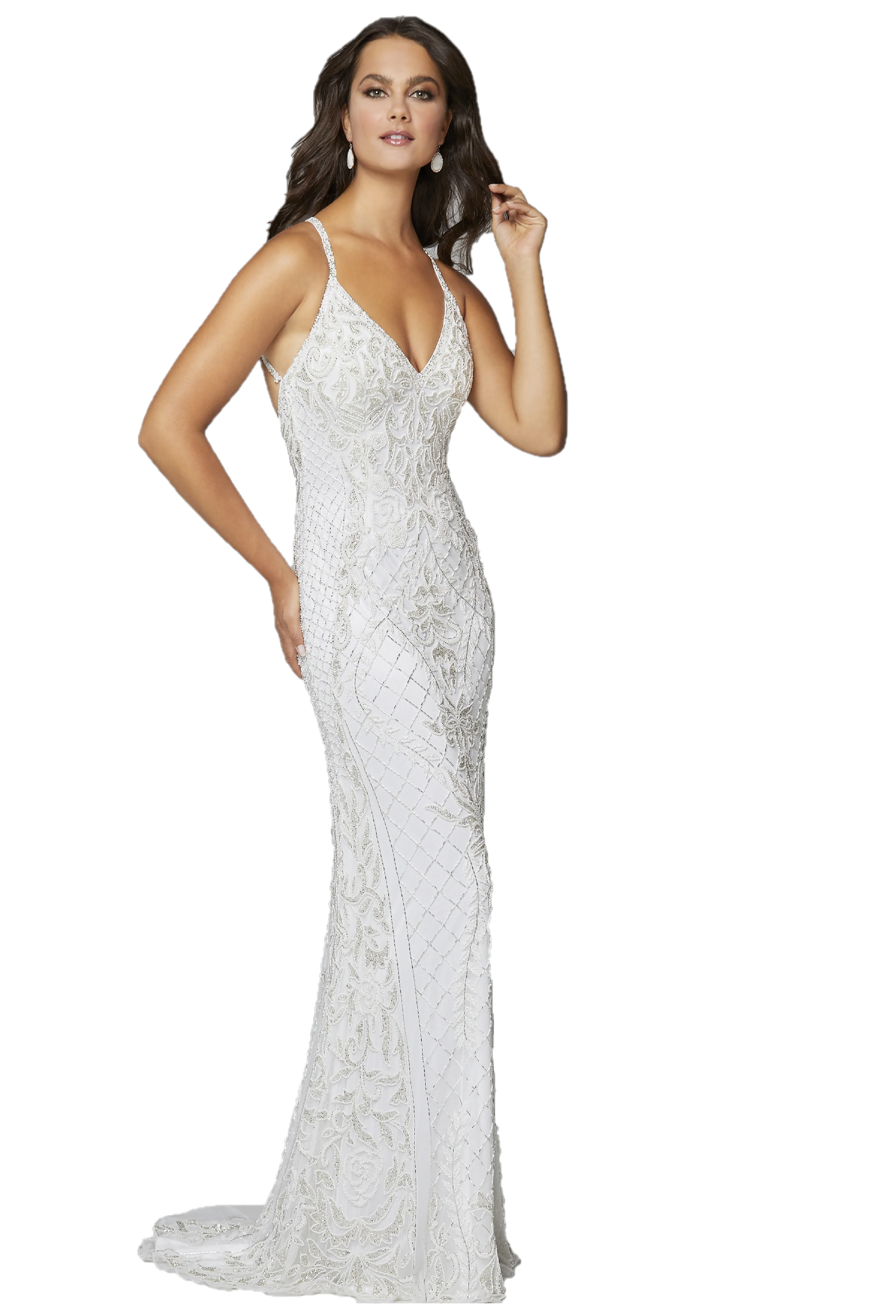 Primavera Couture 3428 Size 22 Yellow Embellished beaded v neckline prom dress Evening Gown - Image 13