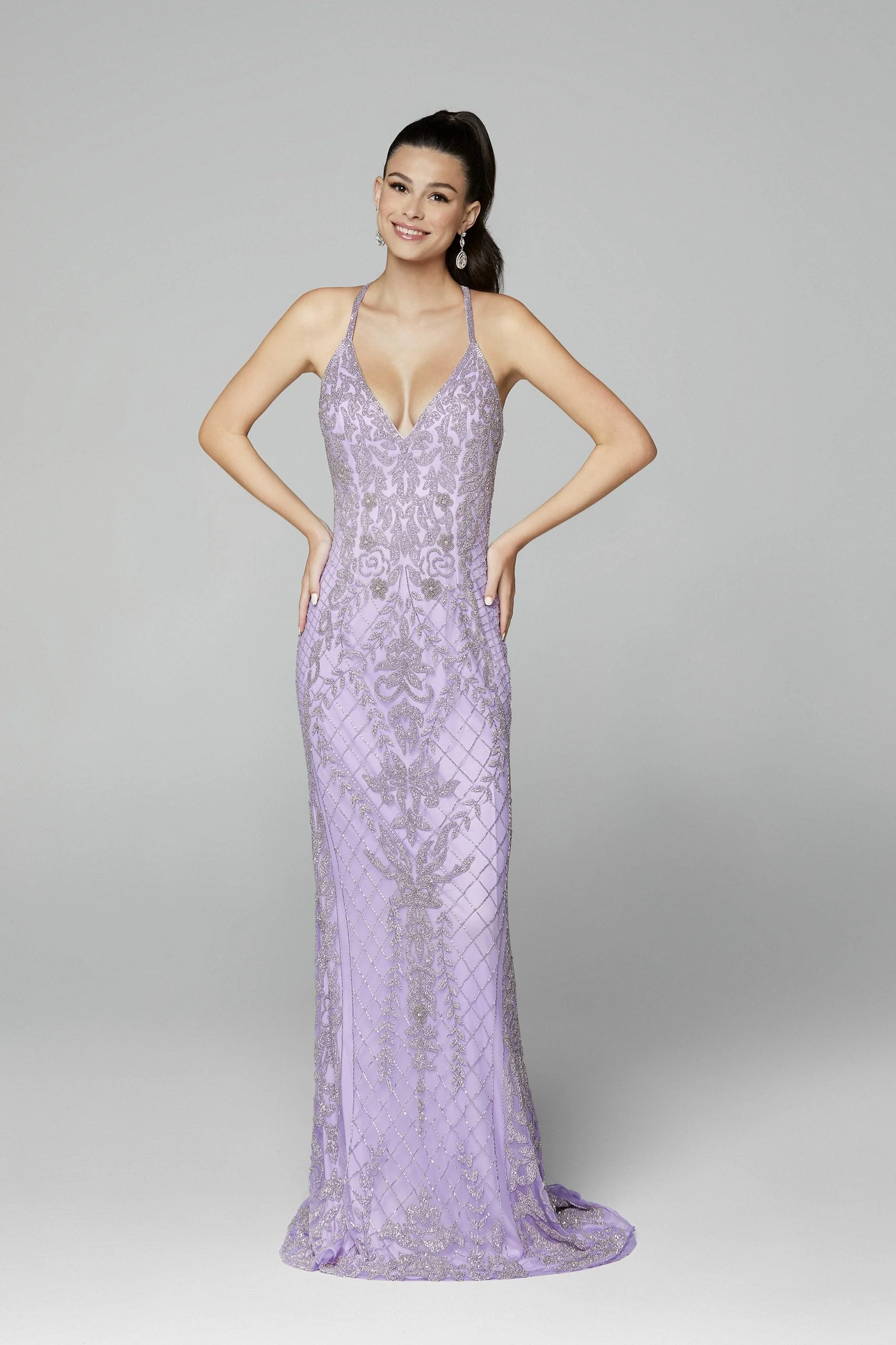 Primavera Couture 3428 Size 22 Yellow Embellished beaded v neckline prom dress Evening Gown - Image 38