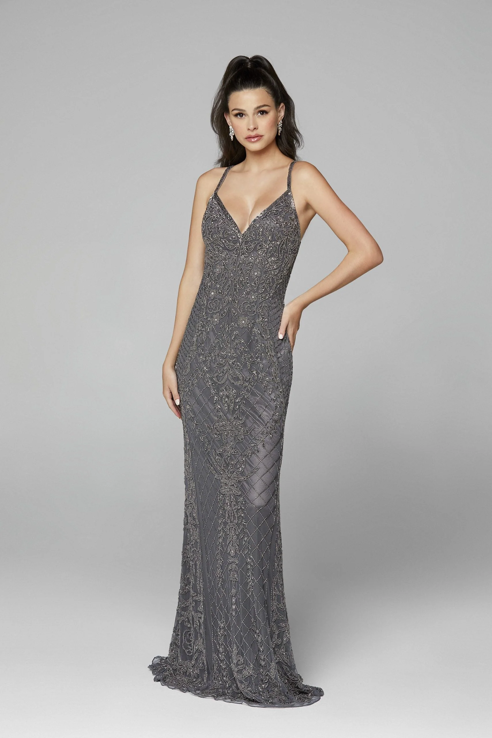 Primavera Couture 3428 Size 22 Yellow Embellished beaded v neckline prom dress Evening Gown - Image 41