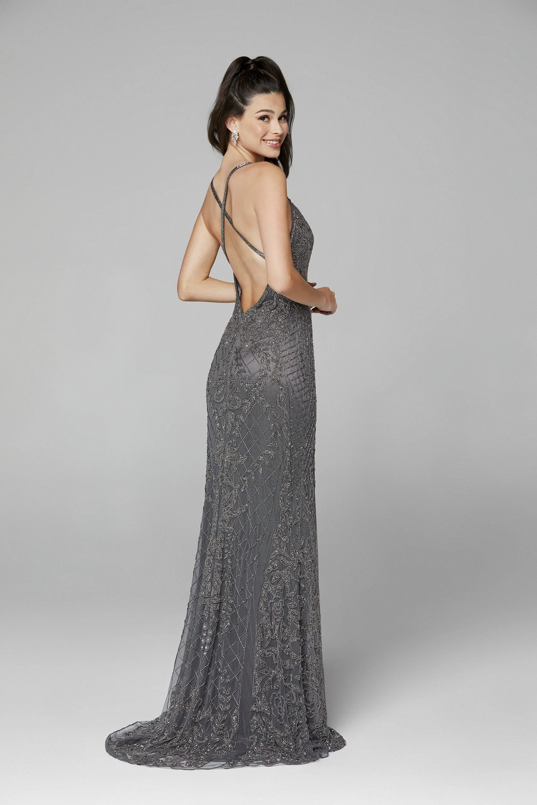 Primavera Couture 3428 Size 22 Yellow Embellished beaded v neckline prom dress Evening Gown - Image 42