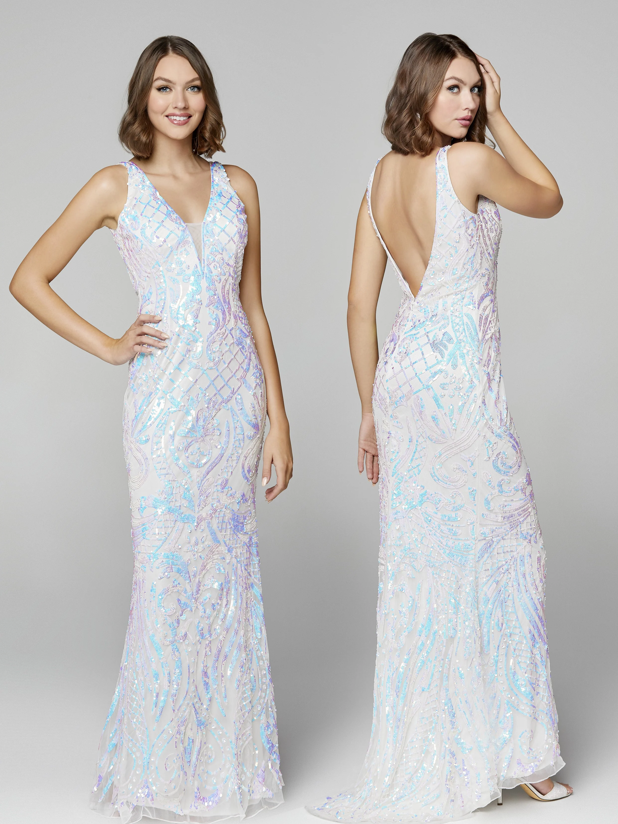 Primavera Couture 3612 Size 4 Long Fitted Sequin Formal Prom Dress Pageant Gown Backless - Image 12