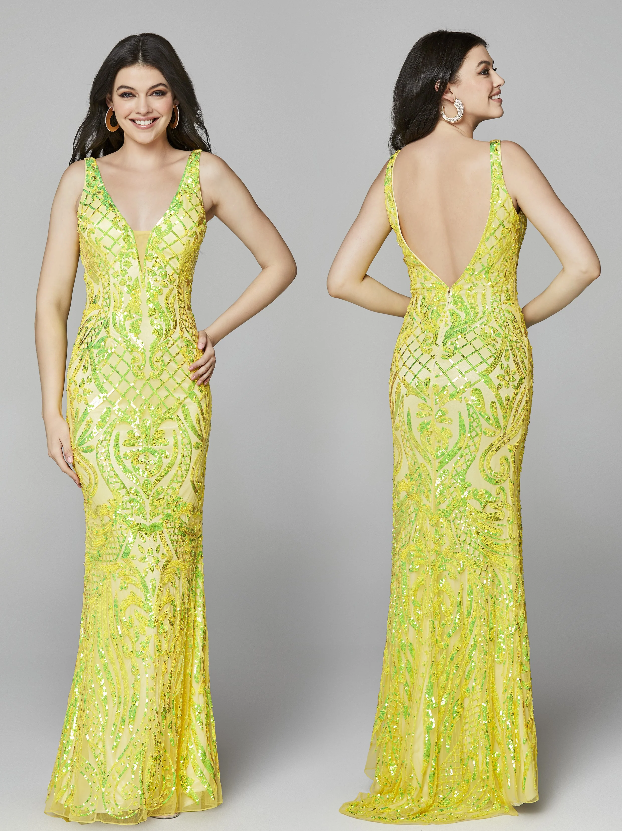 Primavera Couture 3612 Size 4 Long Fitted Sequin Formal Prom Dress Pageant Gown Backless - Image 13
