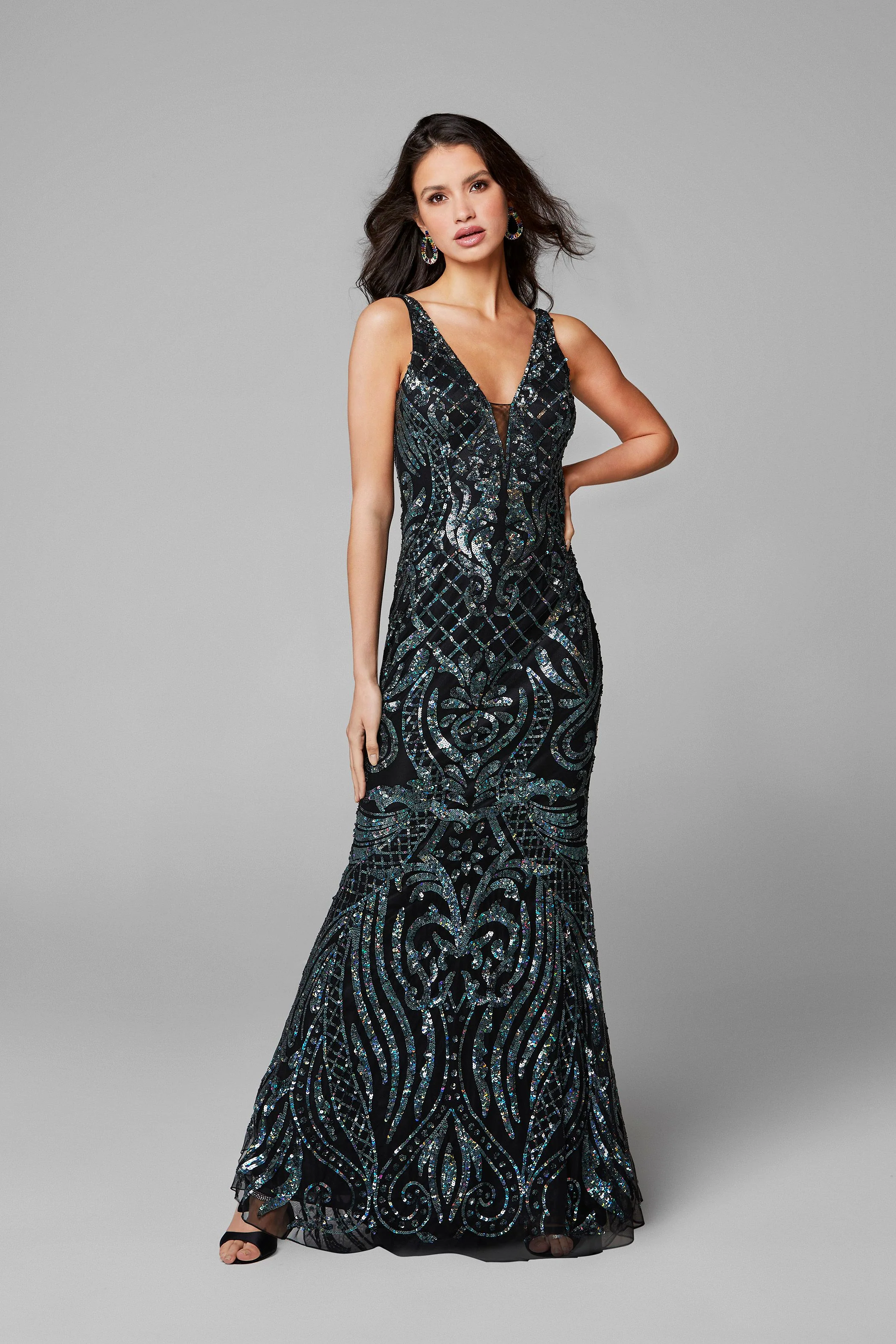 Primavera Couture 3612 Size 4 Long Fitted Sequin Formal Prom Dress Pageant Gown Backless - Image 17