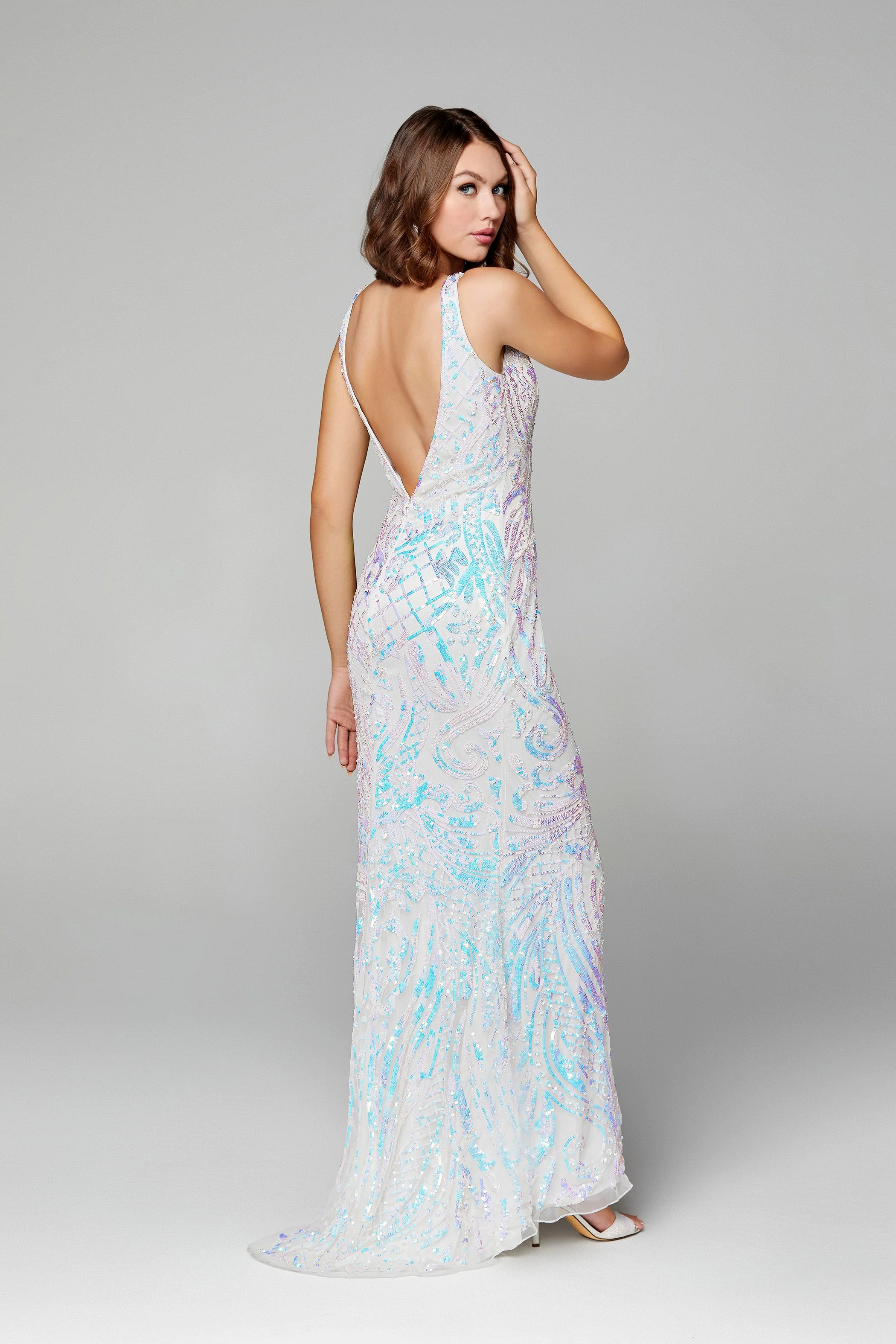 Primavera Couture 3612 Size 4 Long Fitted Sequin Formal Prom Dress Pageant Gown Backless - Image 18