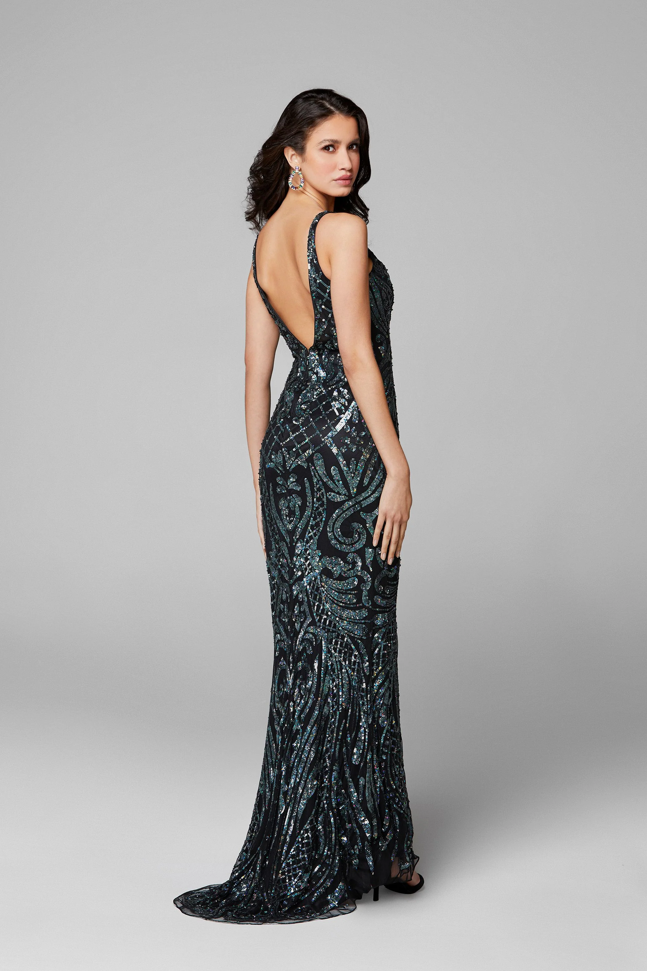 Primavera Couture 3612 Size 4 Long Fitted Sequin Formal Prom Dress Pageant Gown Backless - Image 22