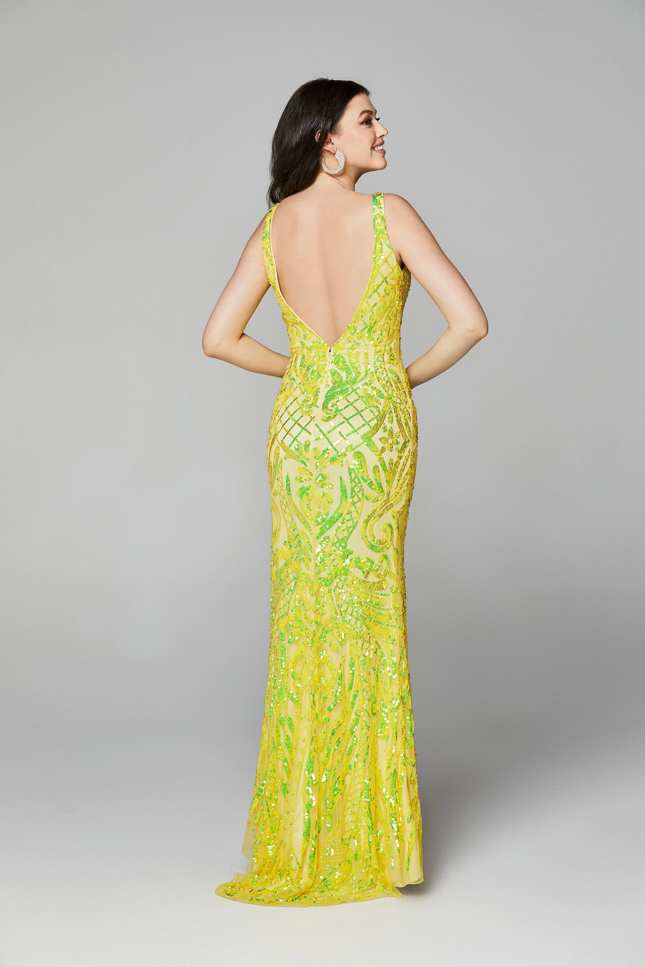 Primavera Couture 3612 Size 4 Long Fitted Sequin Formal Prom Dress Pageant Gown Backless - Image 5