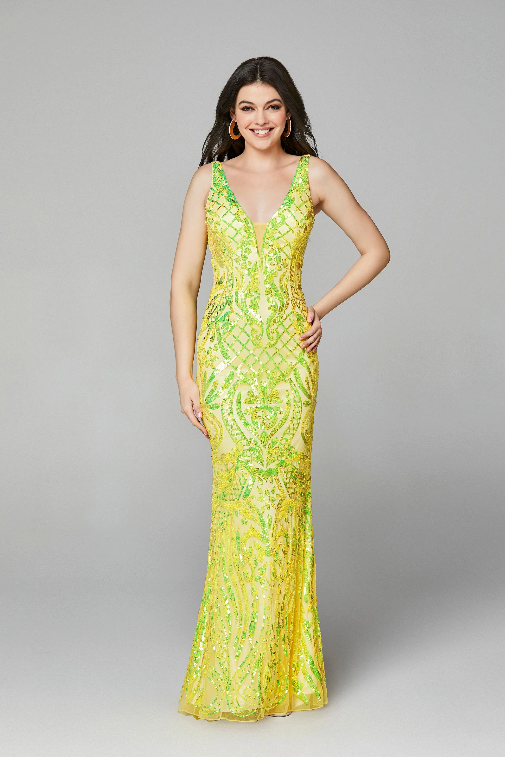 Primavera Couture 3612 Size 4 Long Fitted Sequin Formal Prom Dress Pageant Gown Backless - Image 6