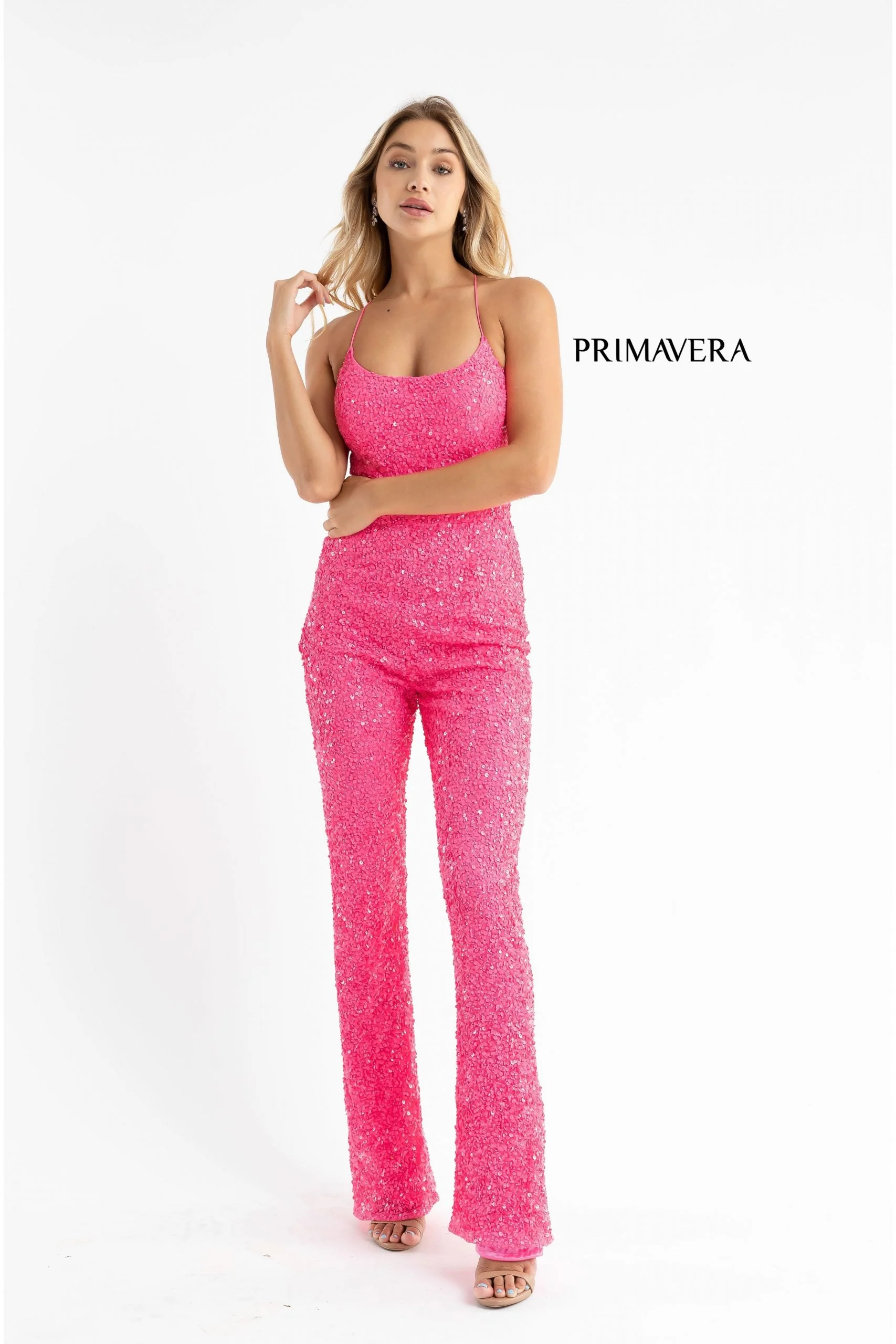 Primavera Couture 3774 Size 0 Neon Pink Jumpsuit - Image 13
