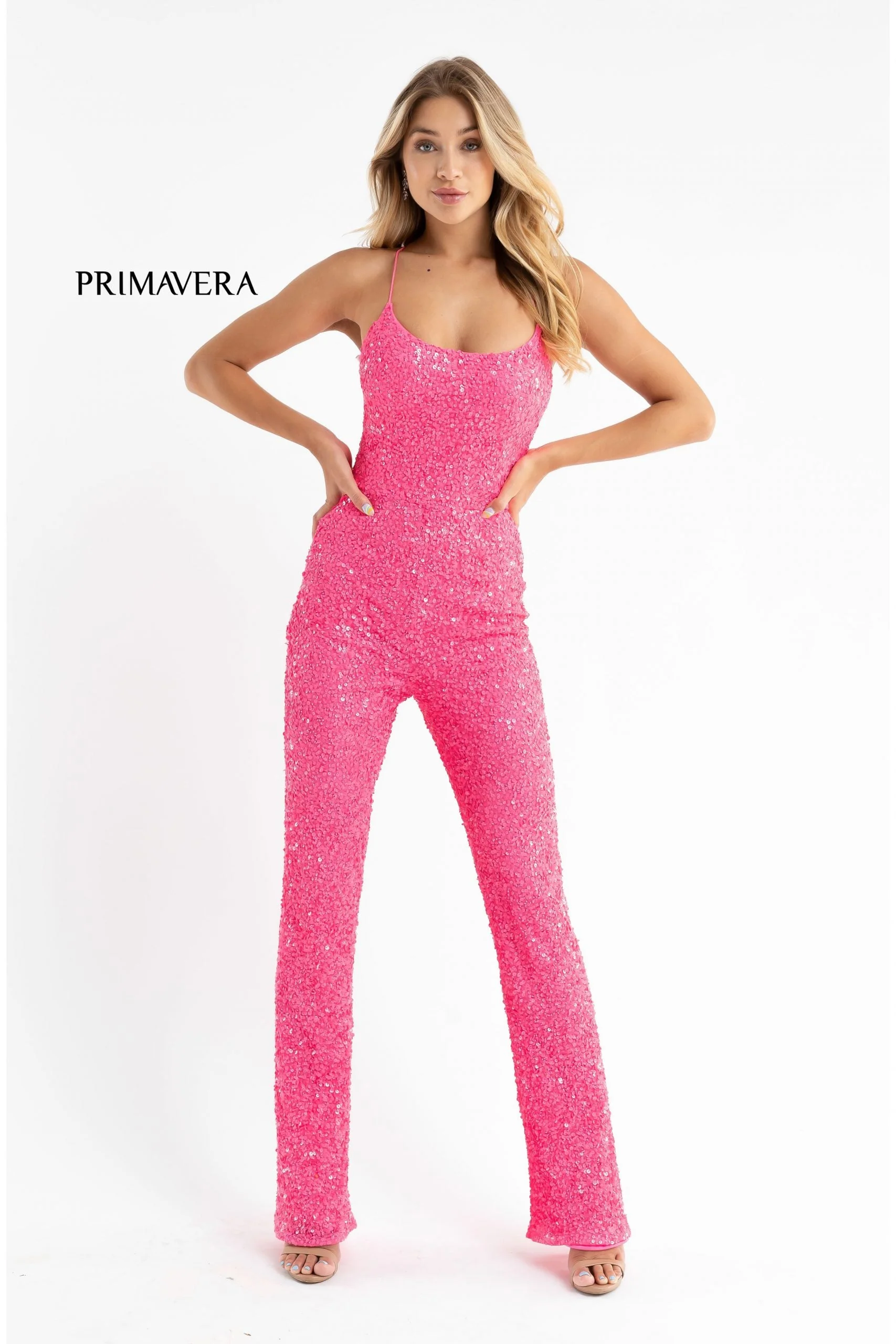 Primavera Couture 3774 Size 0 Neon Pink Jumpsuit - Image 14