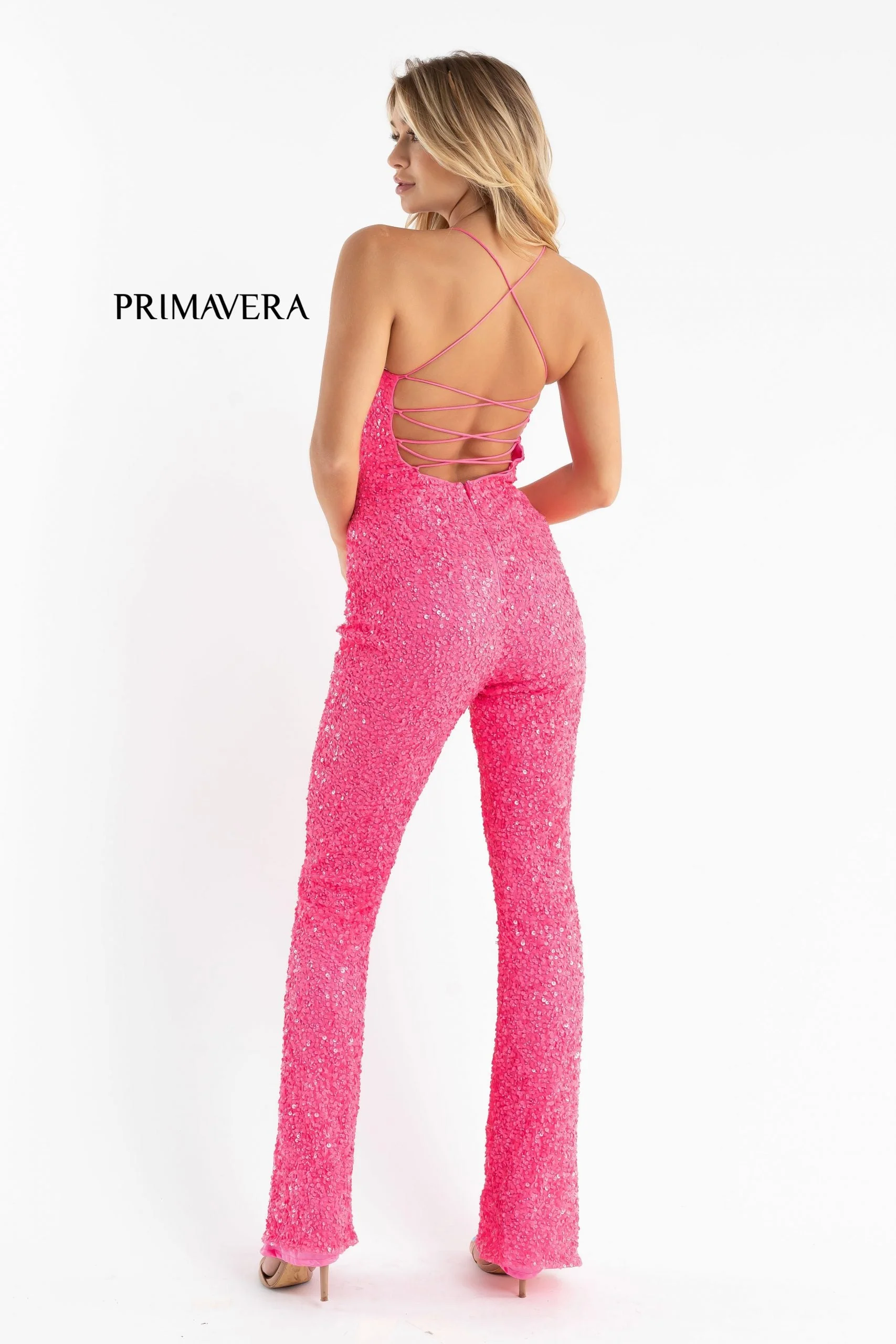 Primavera Couture 3774 Size 0 Neon Pink Jumpsuit - Image 2