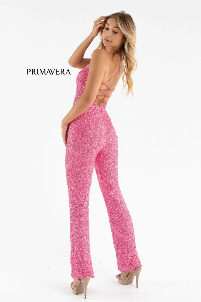 Primavera Couture 3774 Size 0 Neon Pink Jumpsuit - Image 7