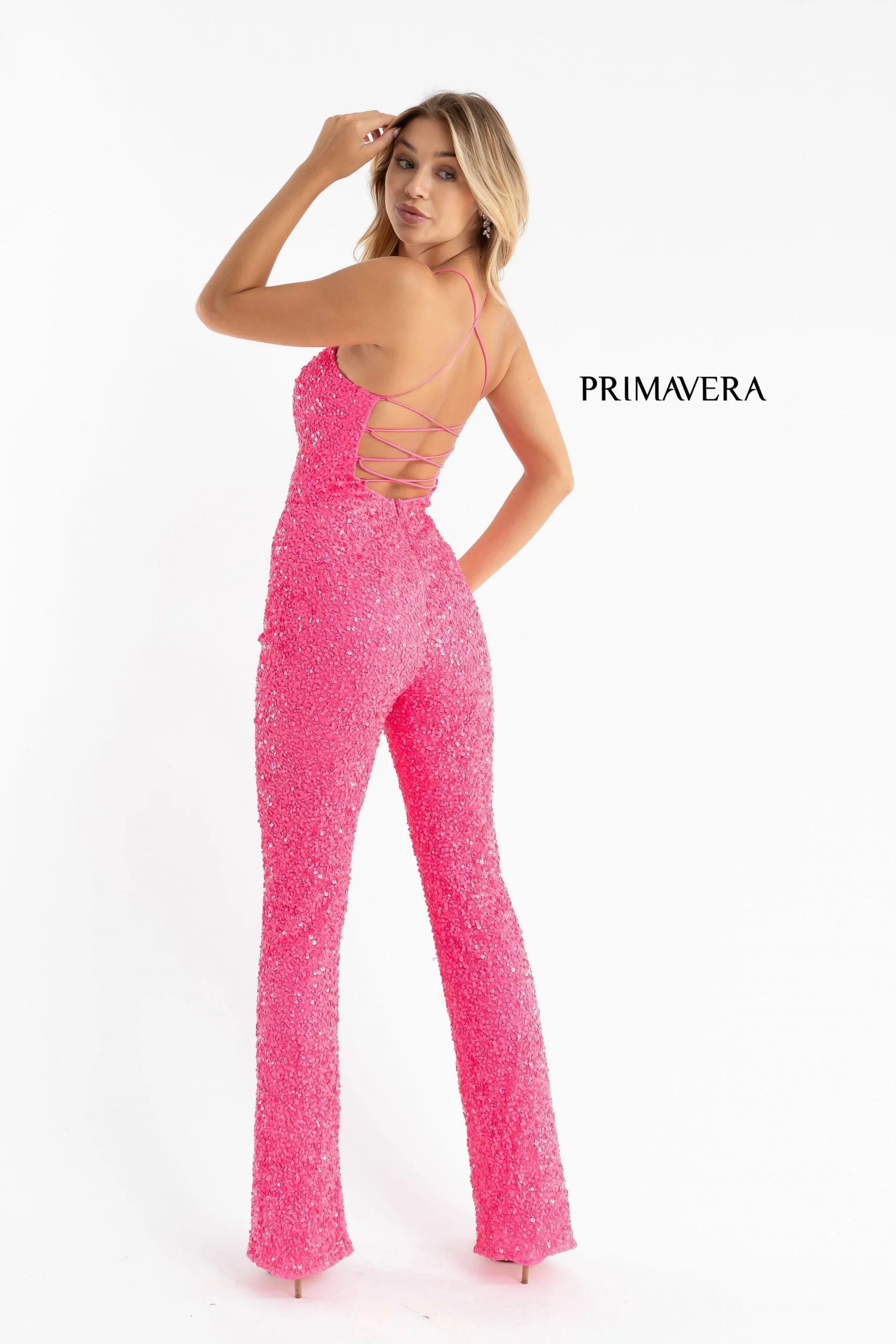 Primavera Couture 3774 Size 2, 6 Ivory Jumpsuit Sequin Pageant - Image 15
