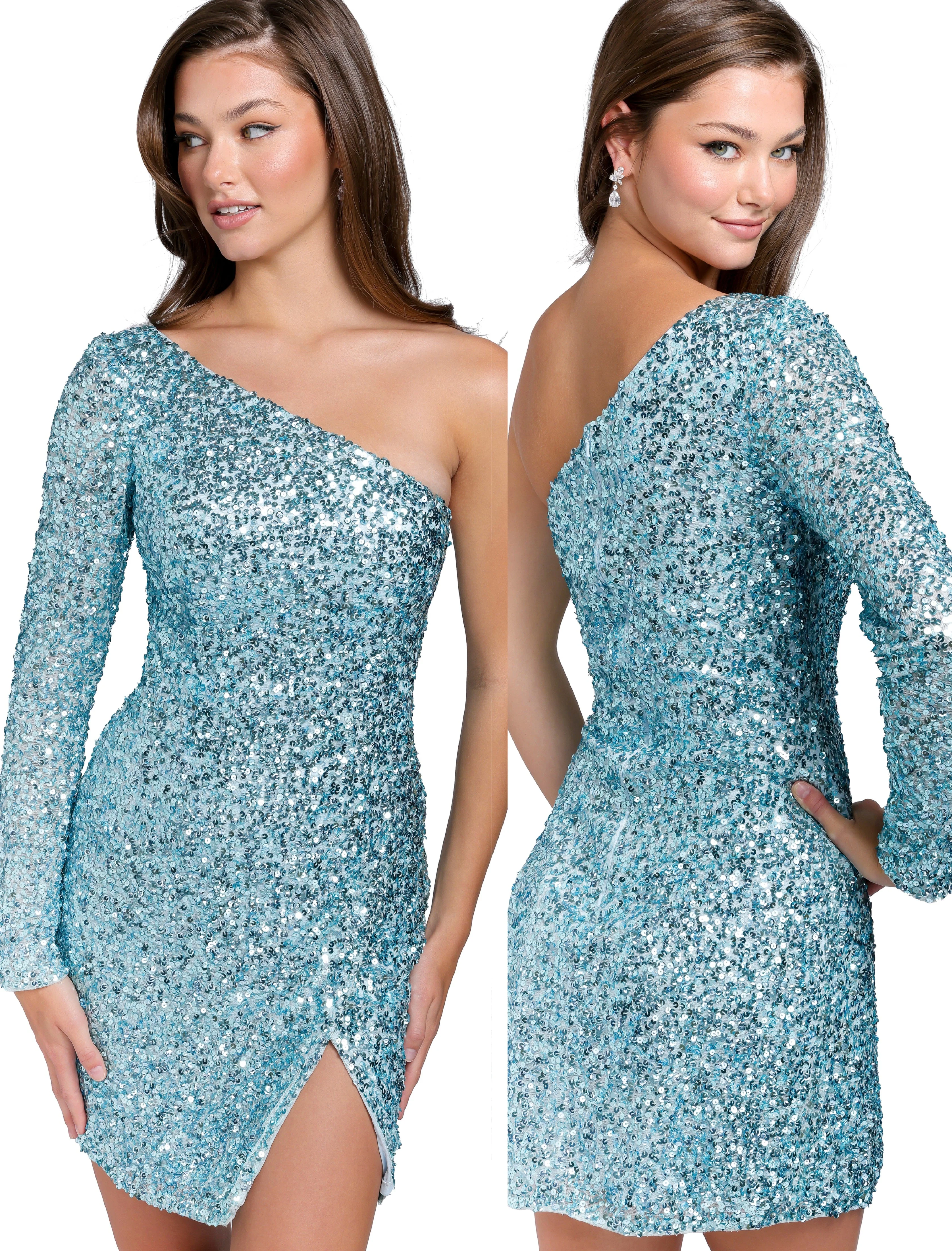 Primavera Couture 3860 Homecoming Cocktail Dress Fitted sequin beaded short - Image 13