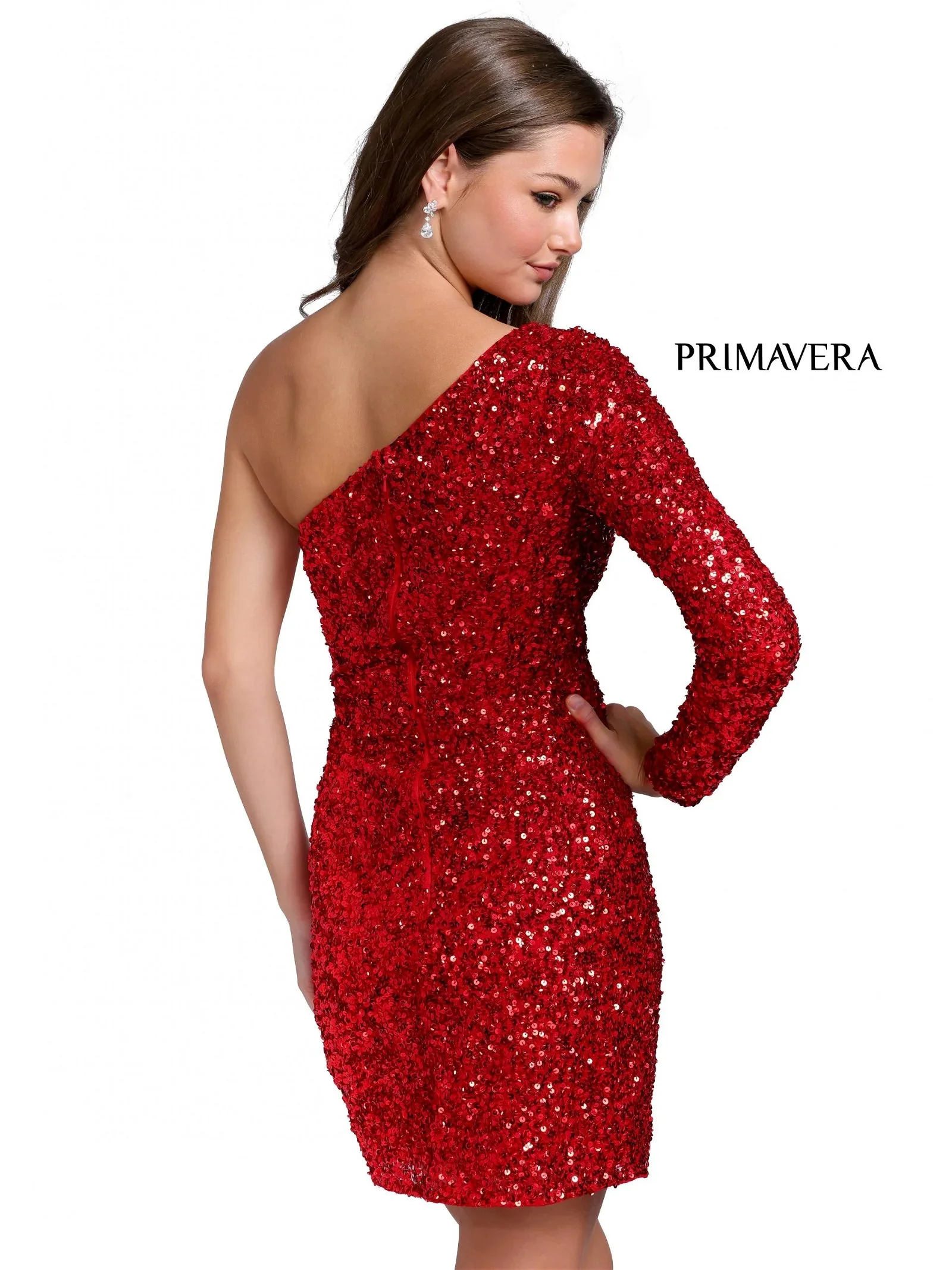 Primavera Couture 3860 Homecoming Cocktail Dress Fitted sequin beaded short - Image 27