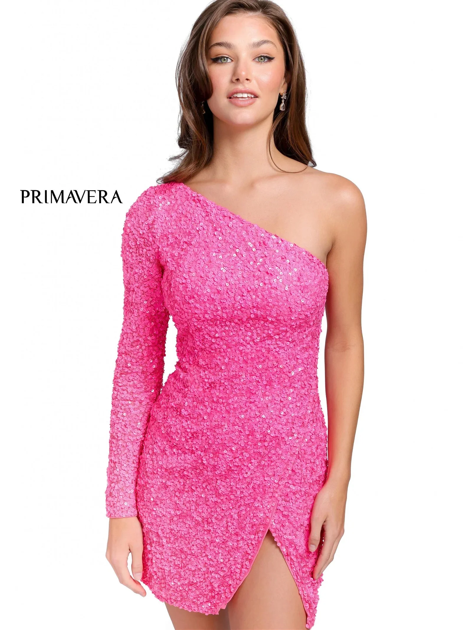 Primavera Couture 3860 Homecoming Cocktail Dress Fitted sequin beaded short - Image 3