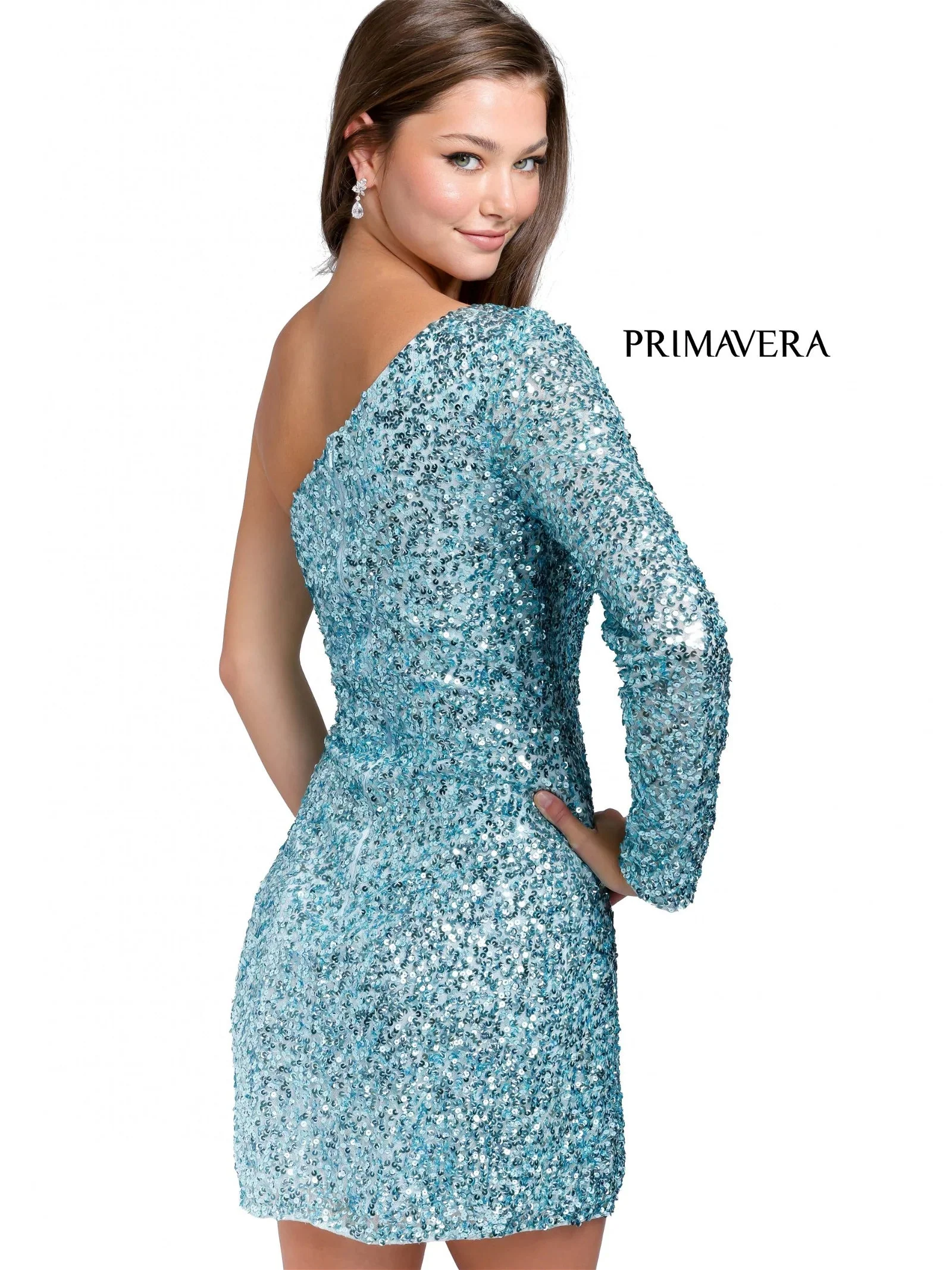 Primavera Couture 3860 Homecoming Cocktail Dress Fitted sequin beaded short - Image 34