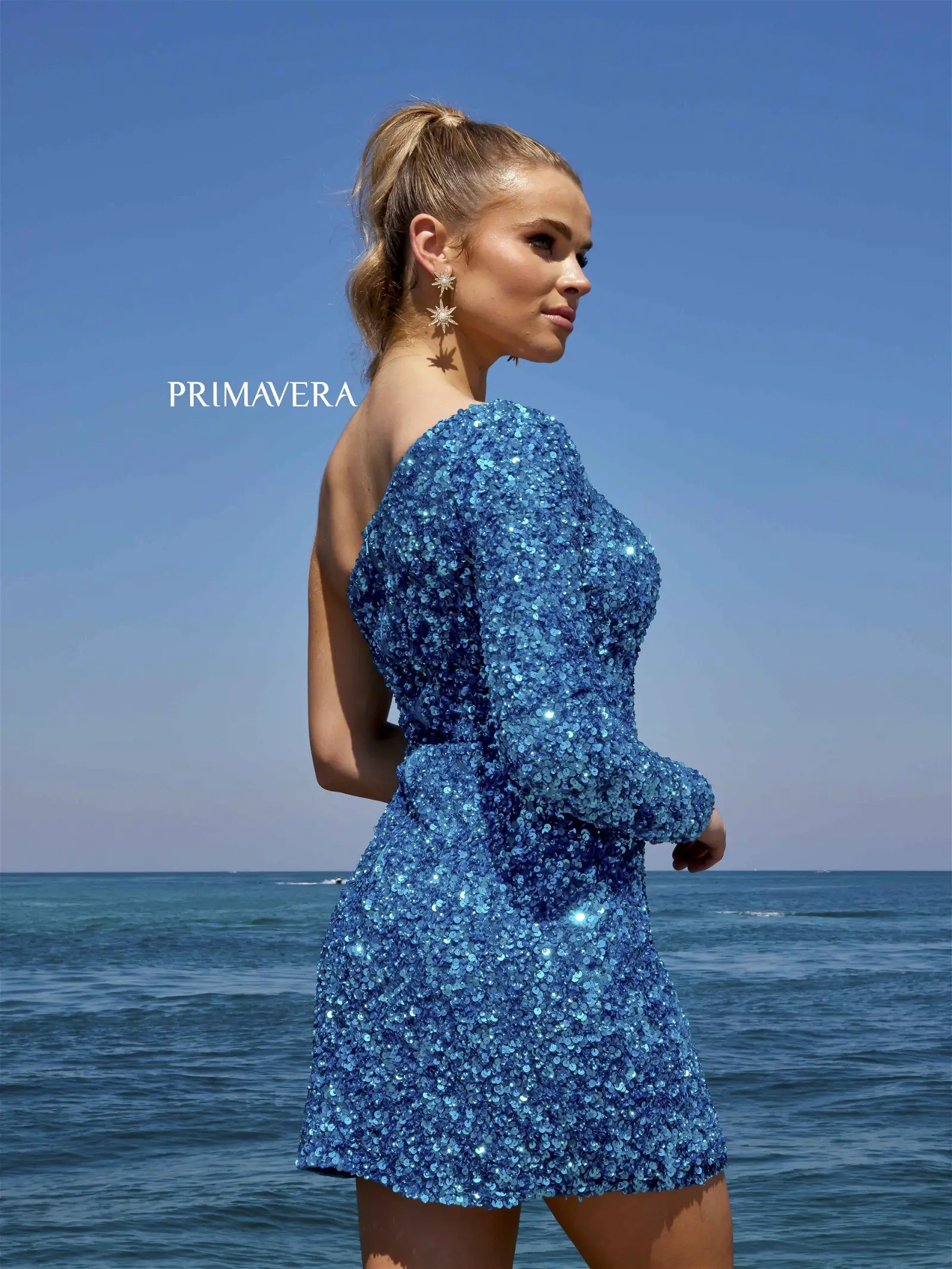 Primavera Couture 3860 Homecoming Cocktail Dress Fitted sequin beaded short - Image 42