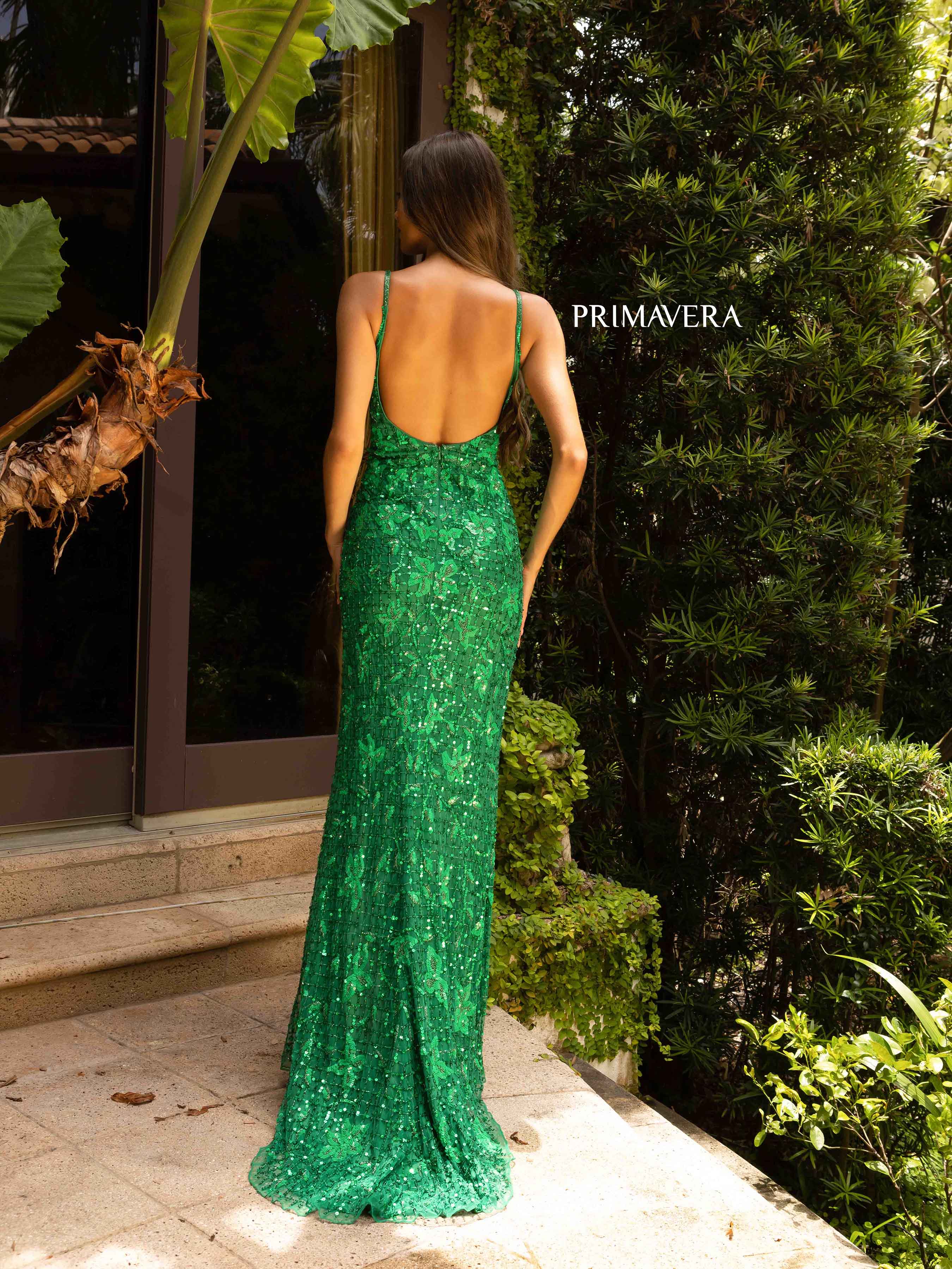 Primavera Couture 3905 Multi Dimensional Sequin Prom Dress - Image 6