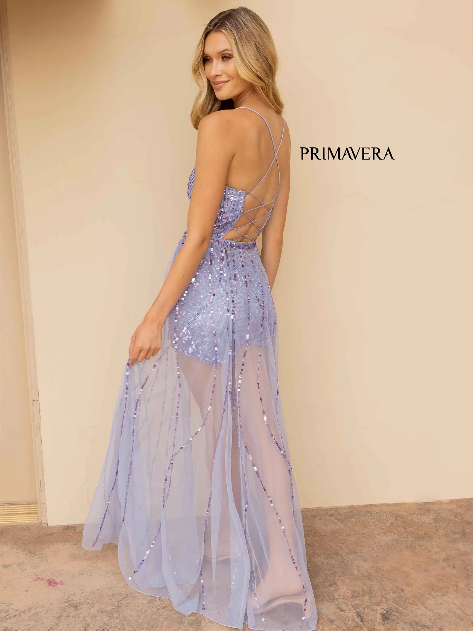 PRIMAVERA COUTURE 3972 Size 2 Fuchsia SEQUINED ROMPER BEADED OVERSKIRT - Image 9