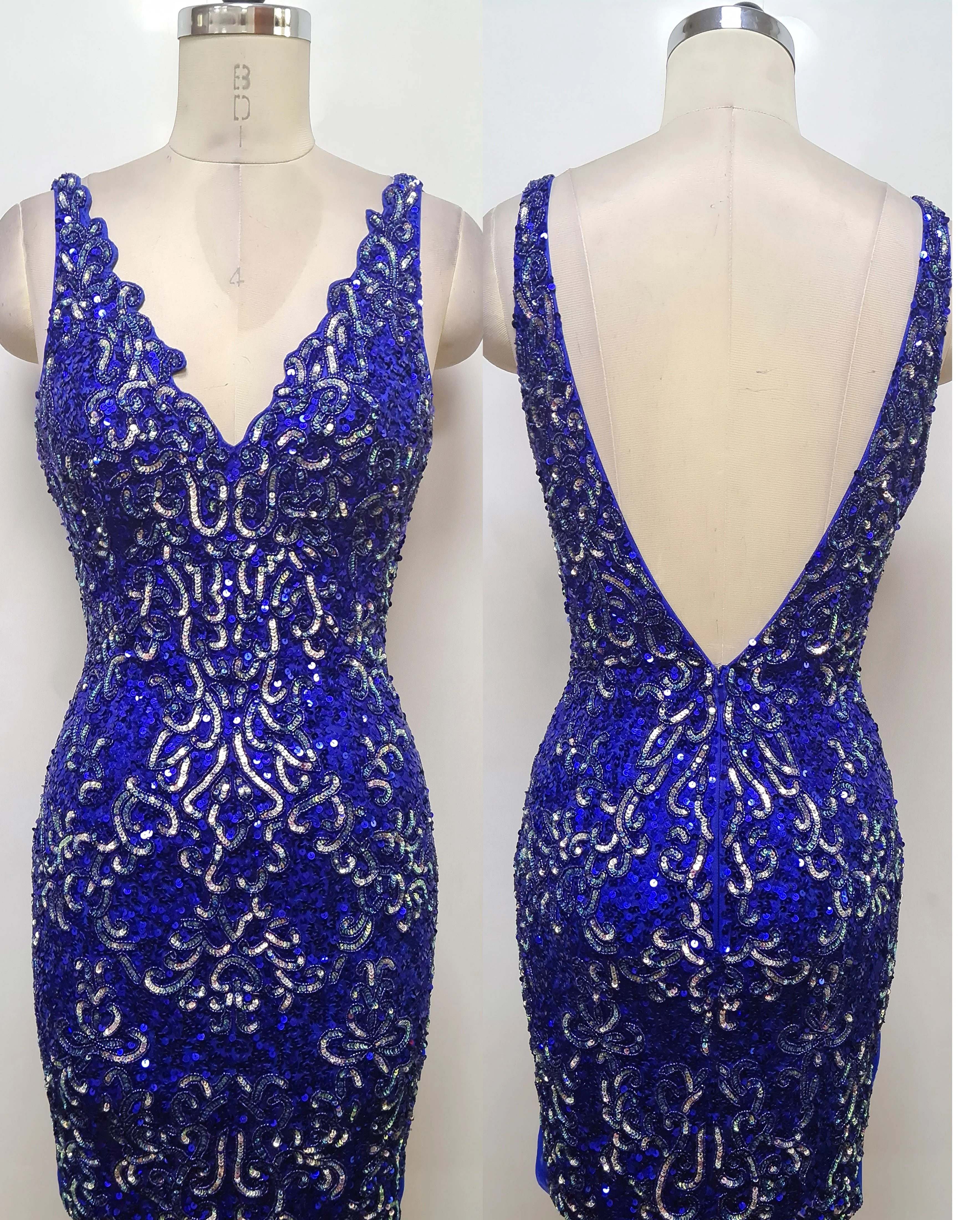 Primavera Couture 4017 Scalloped Sequins Cocktail Dress - Image 10