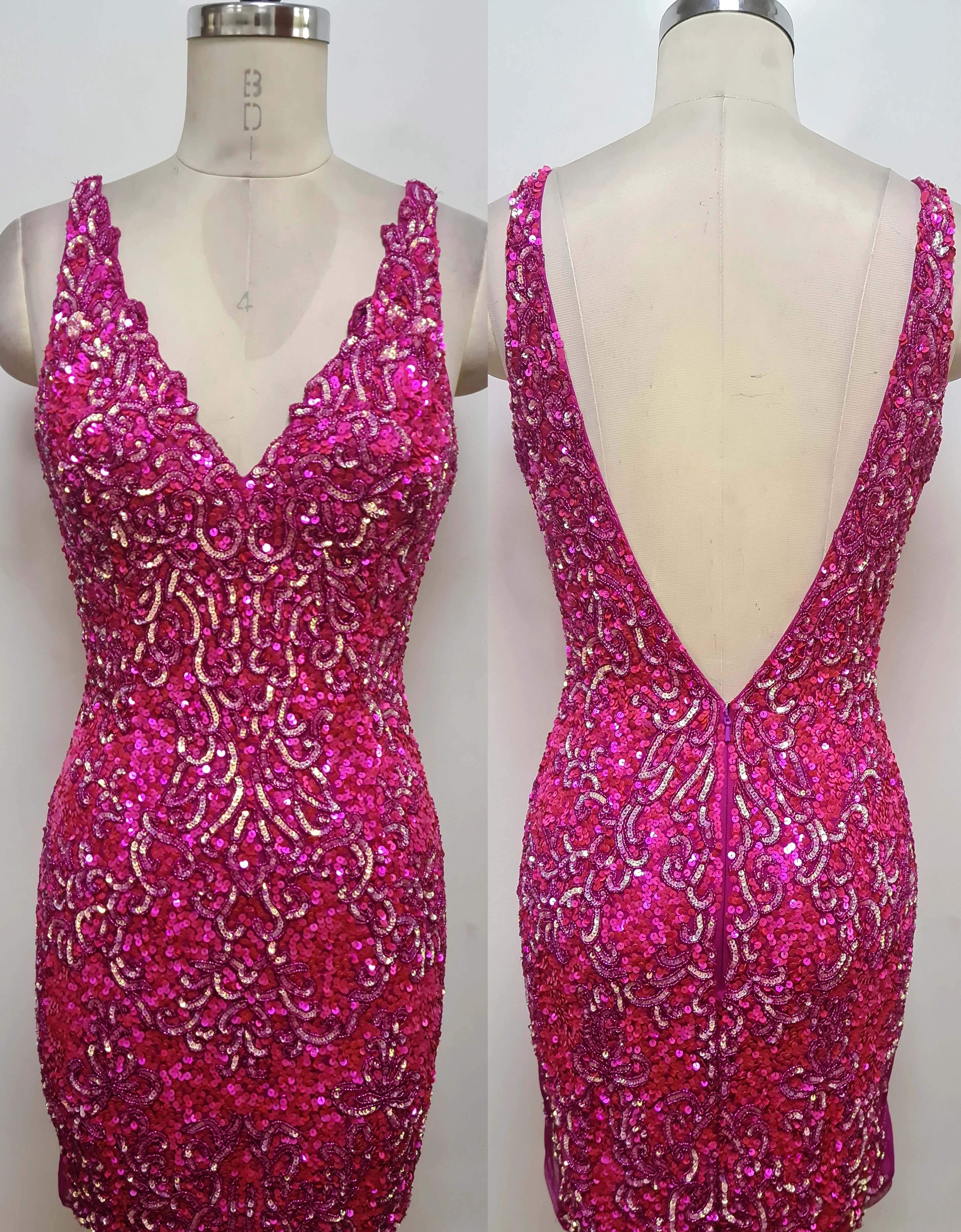 Primavera Couture 4017 Scalloped Sequins Cocktail Dress - Image 11