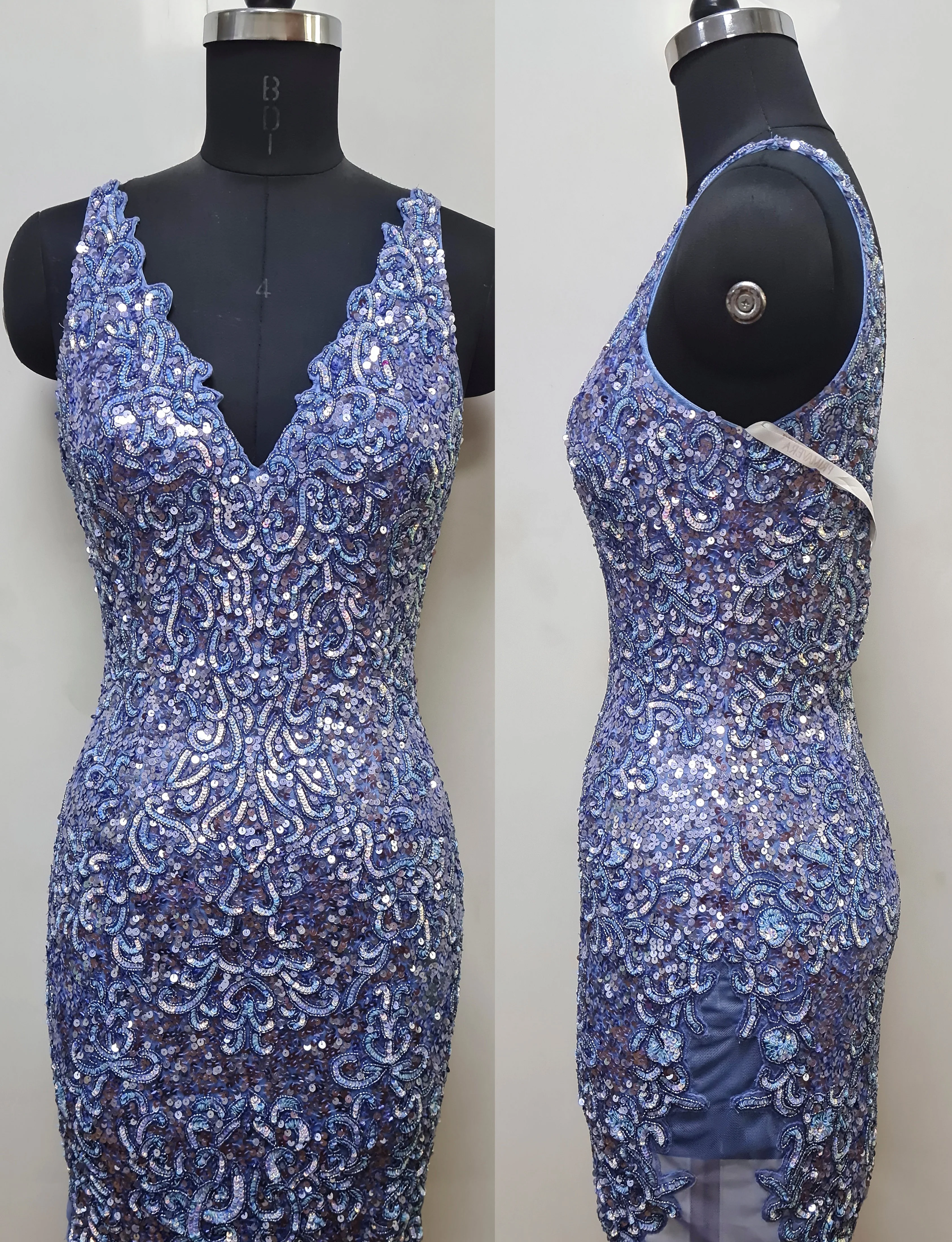 Primavera Couture 4017 Scalloped Sequins Cocktail Dress - Image 13