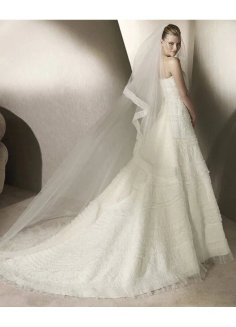 Pronovias San Patrick Canigo Bridal Gown Size 14 Off White Wedding Dress - Image 4