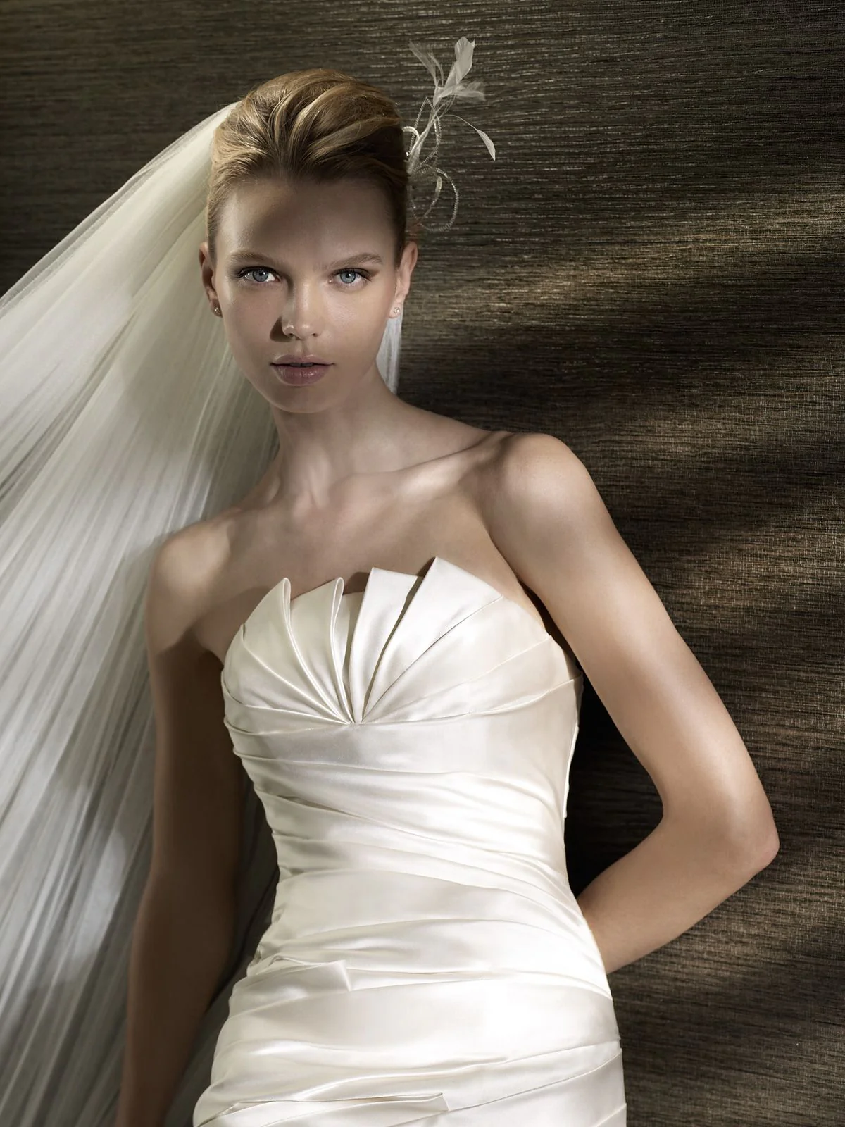 Pronovias Esmirna Size 16 Satin Wedding Dress Mermaid - Image 4