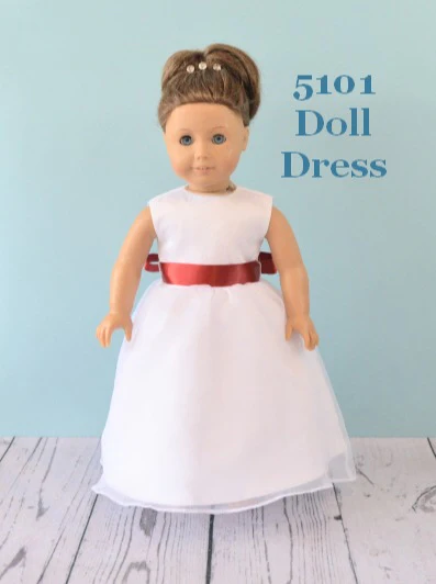 Rosebuds Fashions 5101D Doll Dress Matches Flower Girl Dress Rosebuds