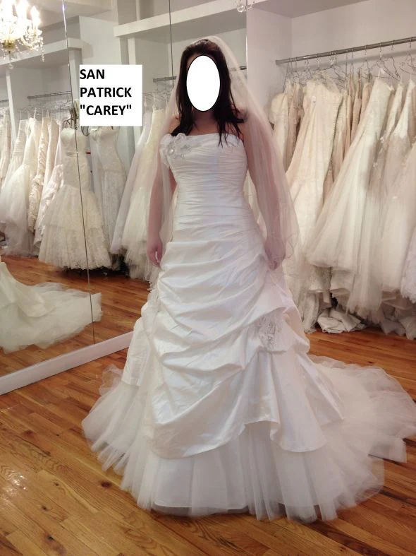 Pronovias Carey Size 16 Silk Wedding Dress Fit & Flare - Image 4