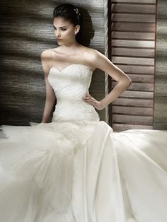 San Patrick Coimbra Size 8 Wedding dress Fit Flare Mermaid Bridal Gown - Image 3