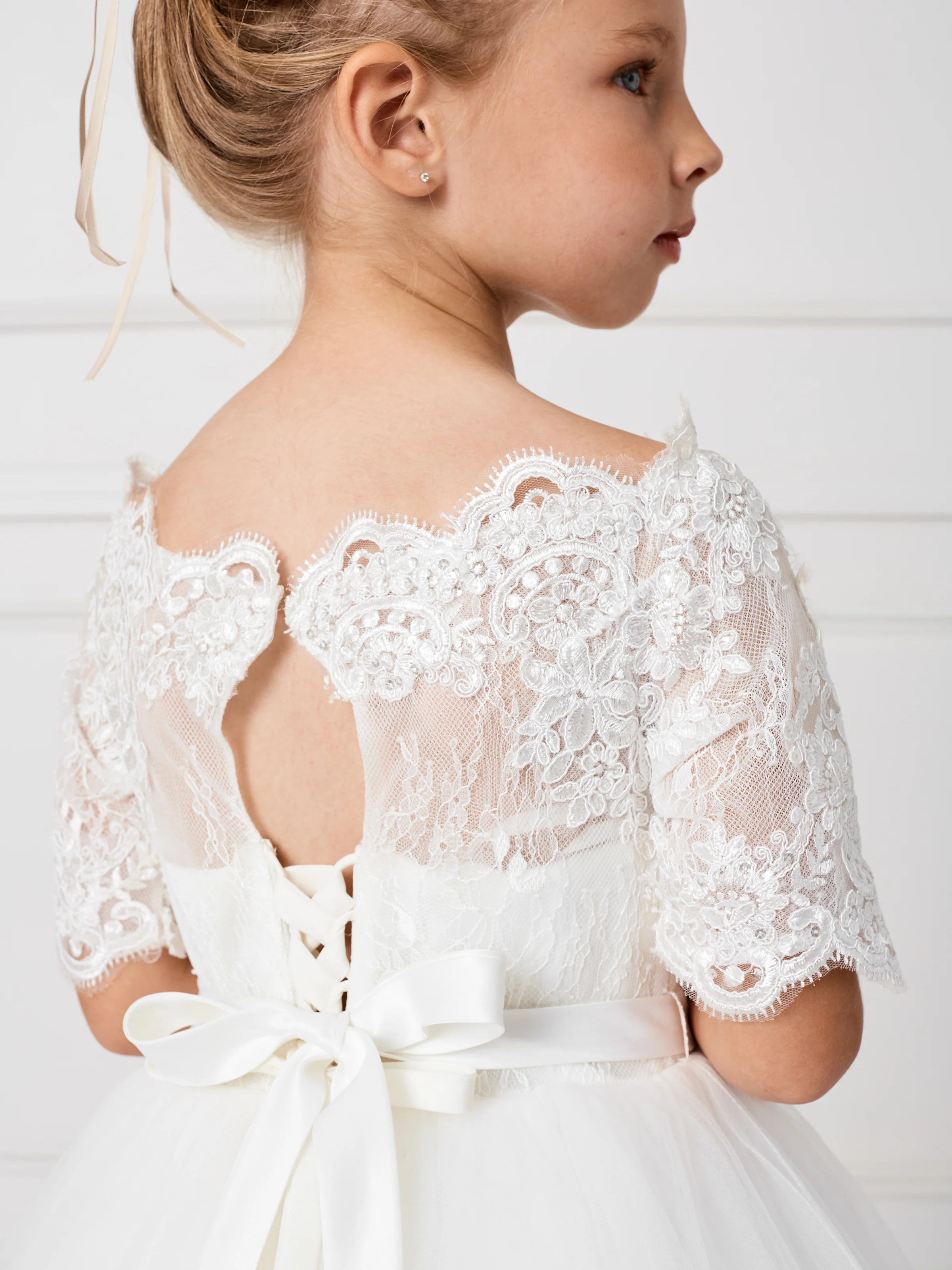 Tip Top Kids 5773 Girls Size 6 Lace Off the Shoulder Flower Girl Communion corset Flower Girl Dress - Image 7