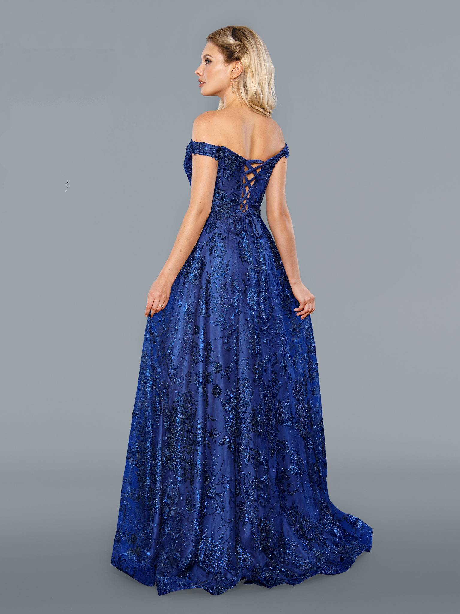 Stella Couture 21064 Size 6 Sage Long off the shoulder slit a line prom dress pageant gown lace - Image 5